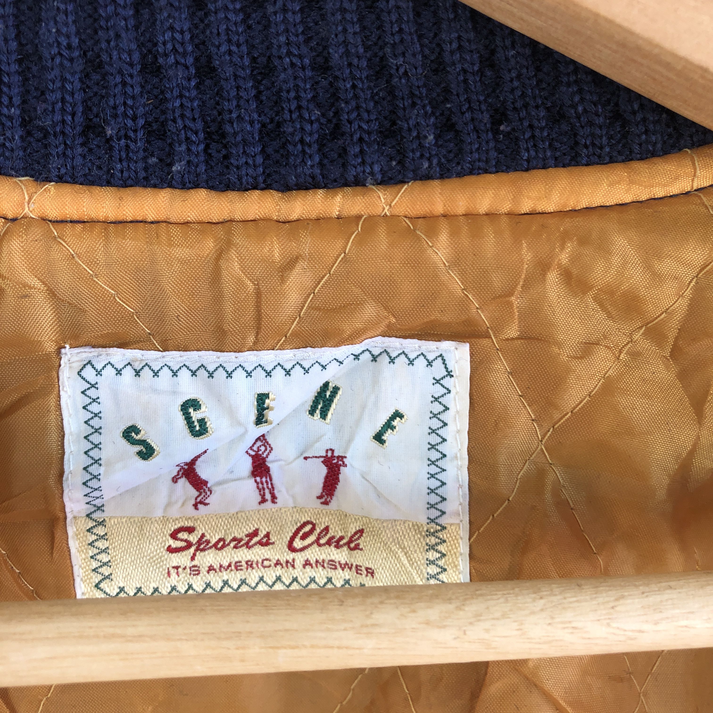 Vintage Scene Sports Varsity Leather Jacket Letterman Wool Jacket Size US M / EU 48-50 / 2 - 8 Thumbnail