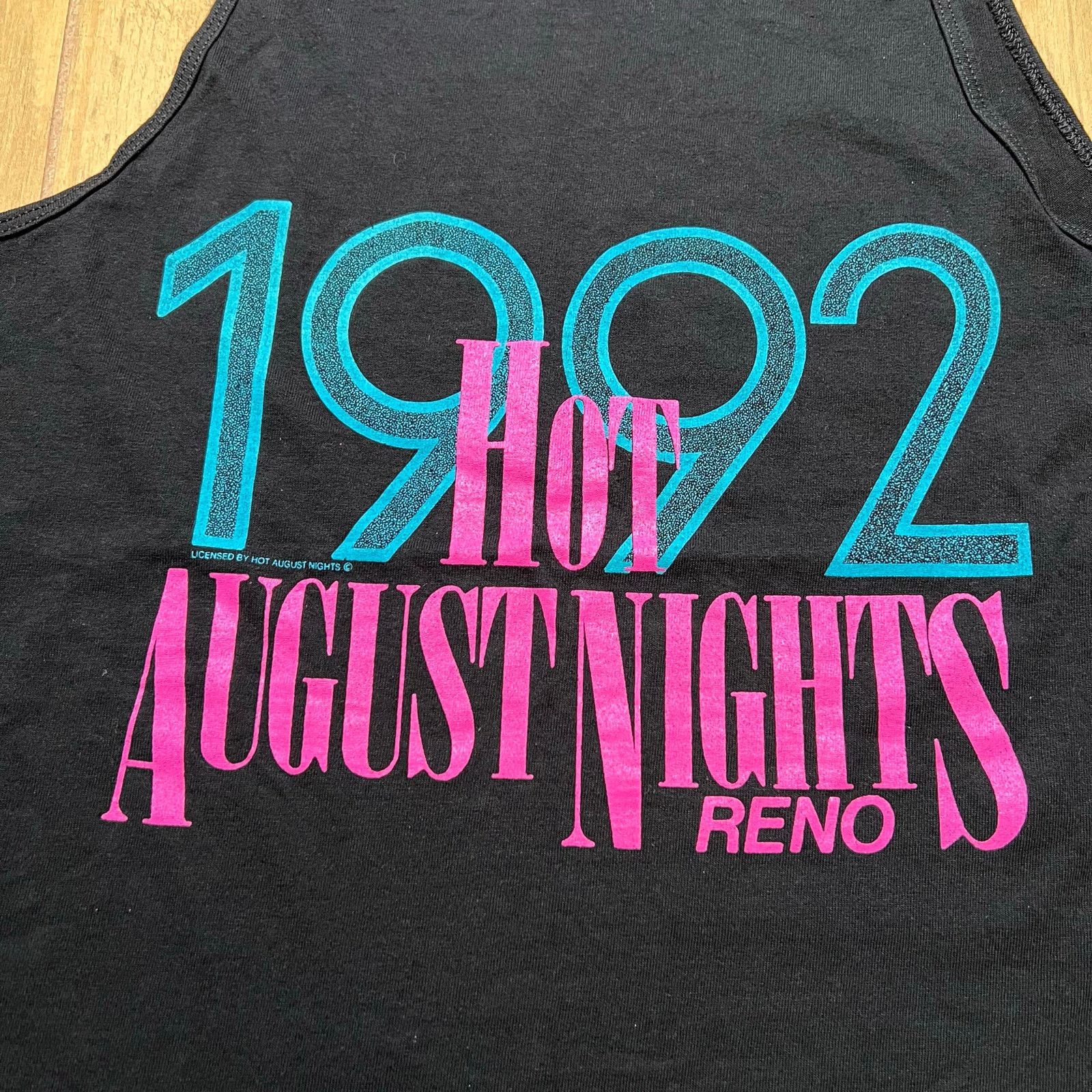 Fruit Of The Loom Vintage 90s Hot August Nights Reno Men's Tank Top Black Sz L Size US L / EU 52-54 / 3 - 2 Thumbnail