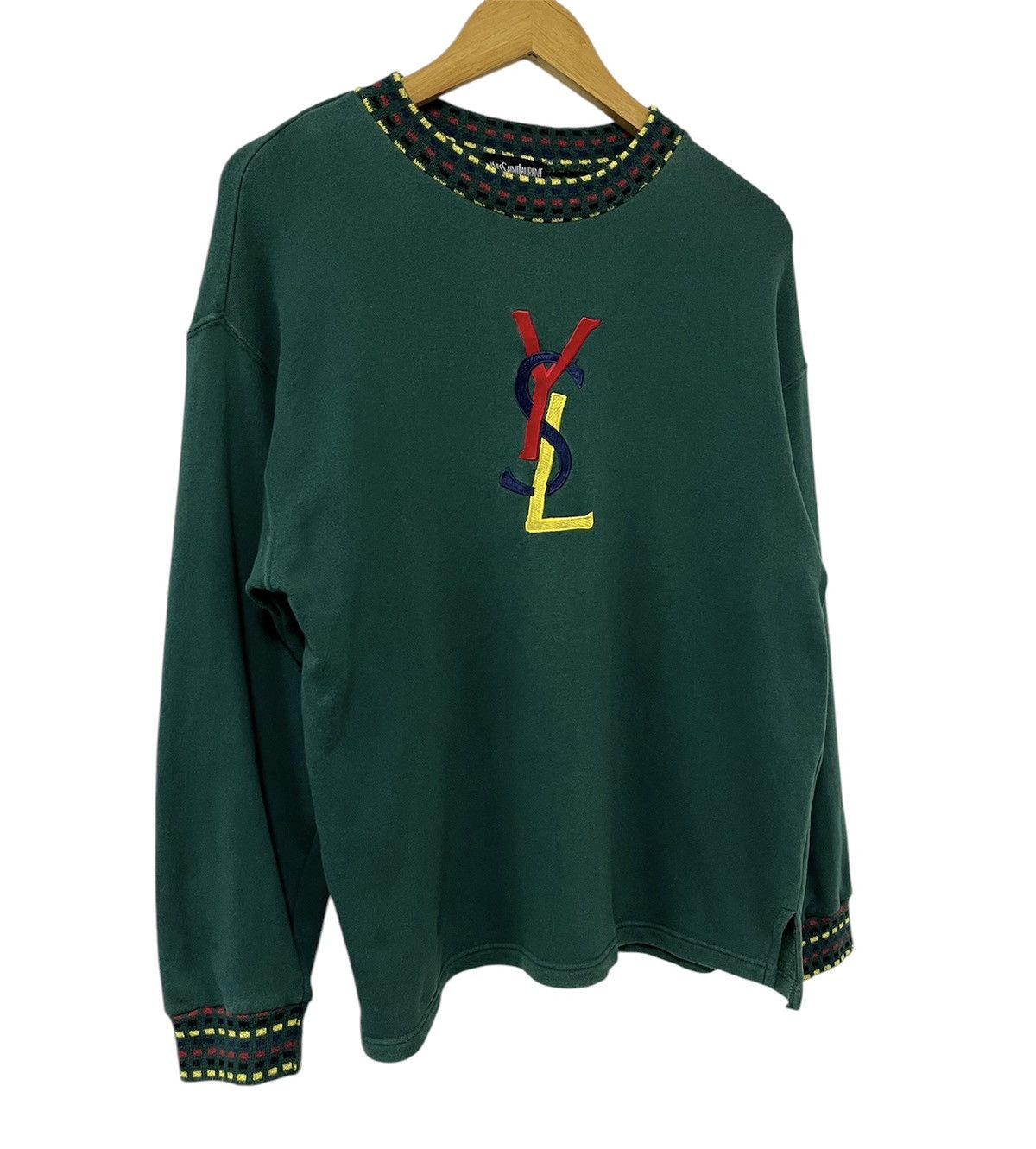 Yves Saint Laurent VINTAGE YVES SAINT LAURENT YSL EMBROIDERY LOGO SWEATSHIRT Size US M / EU 48-50 / 2 - 2 Thumbnail