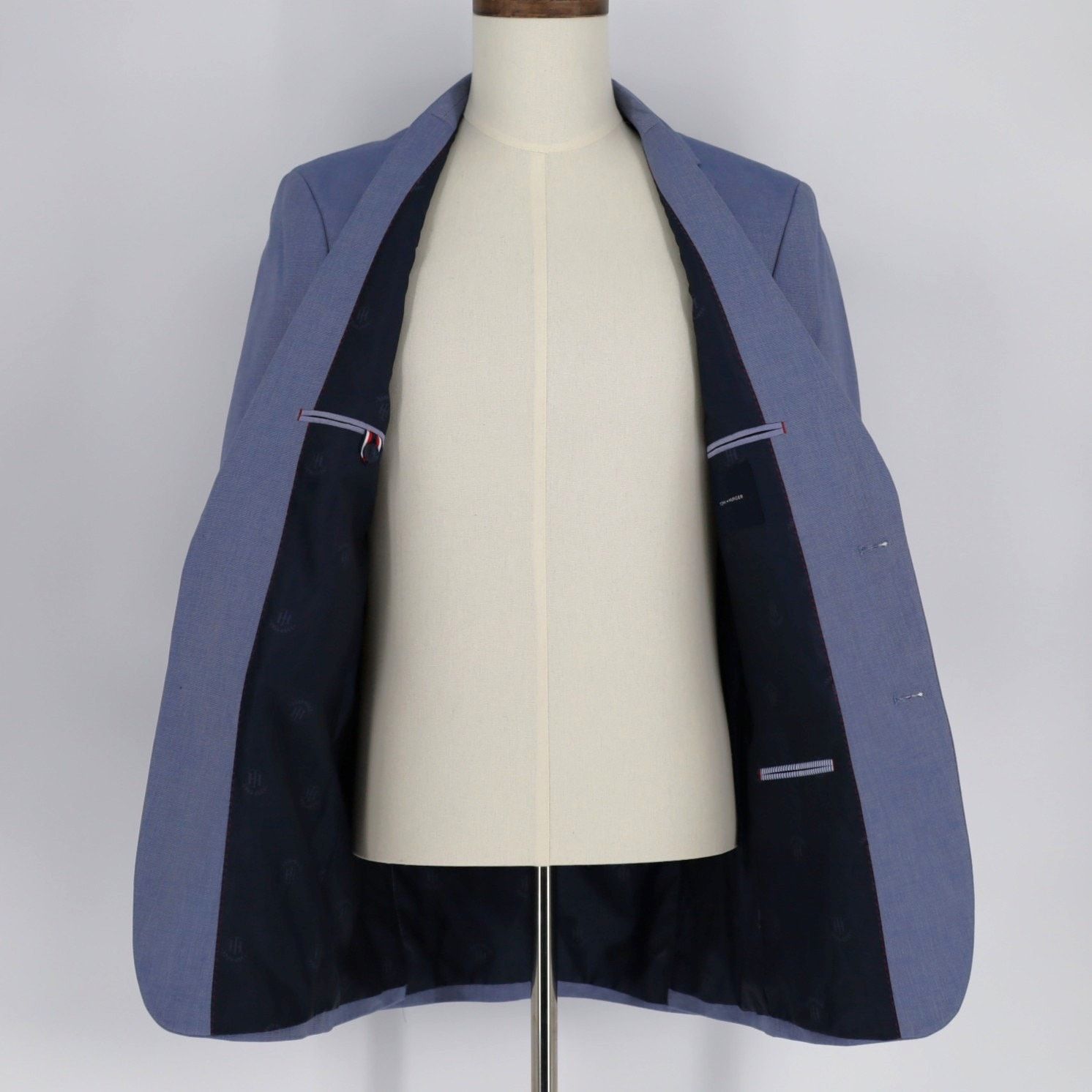 Tommy Hilfiger Tommy Hilfiger Men's Blue Cotton Modern Suit Jacket Size 38L Size 38L - 7 Thumbnail