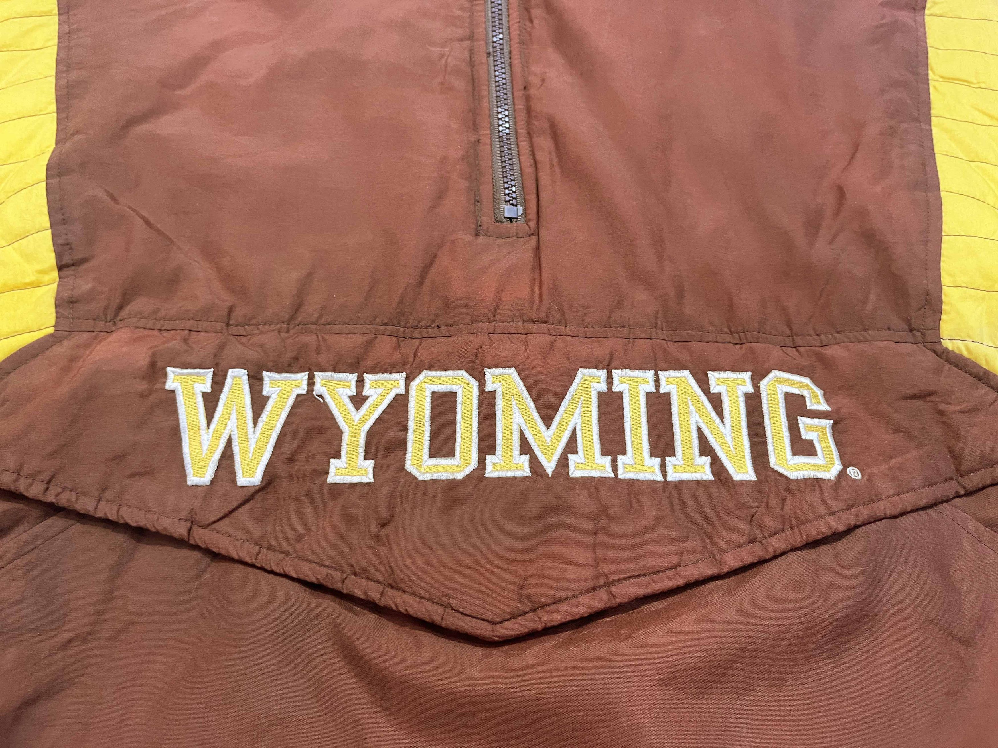 Starter Vintage Starter Wyoming Cowboys NCAA Puffer Half Zip Jacket Size US M / EU 48-50 / 2 - 2 Thumbnail