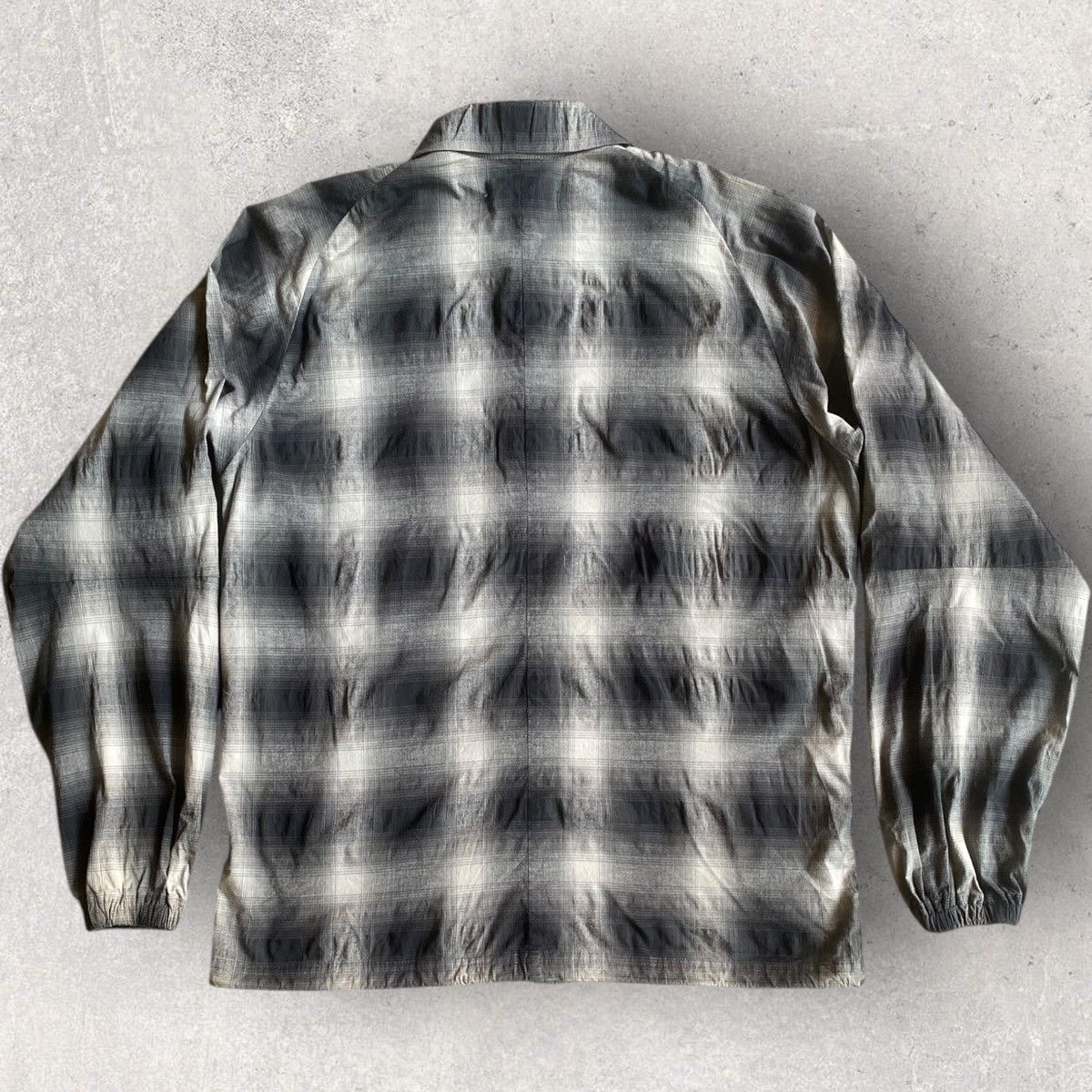 Number (N)ine × Takahiromiyashita The Soloist. × Vintage Vintage 1998 Cotton Stretch Grey Plaid Windbreaker Size US L / EU 52-54 / 3 - 4 Thumbnail