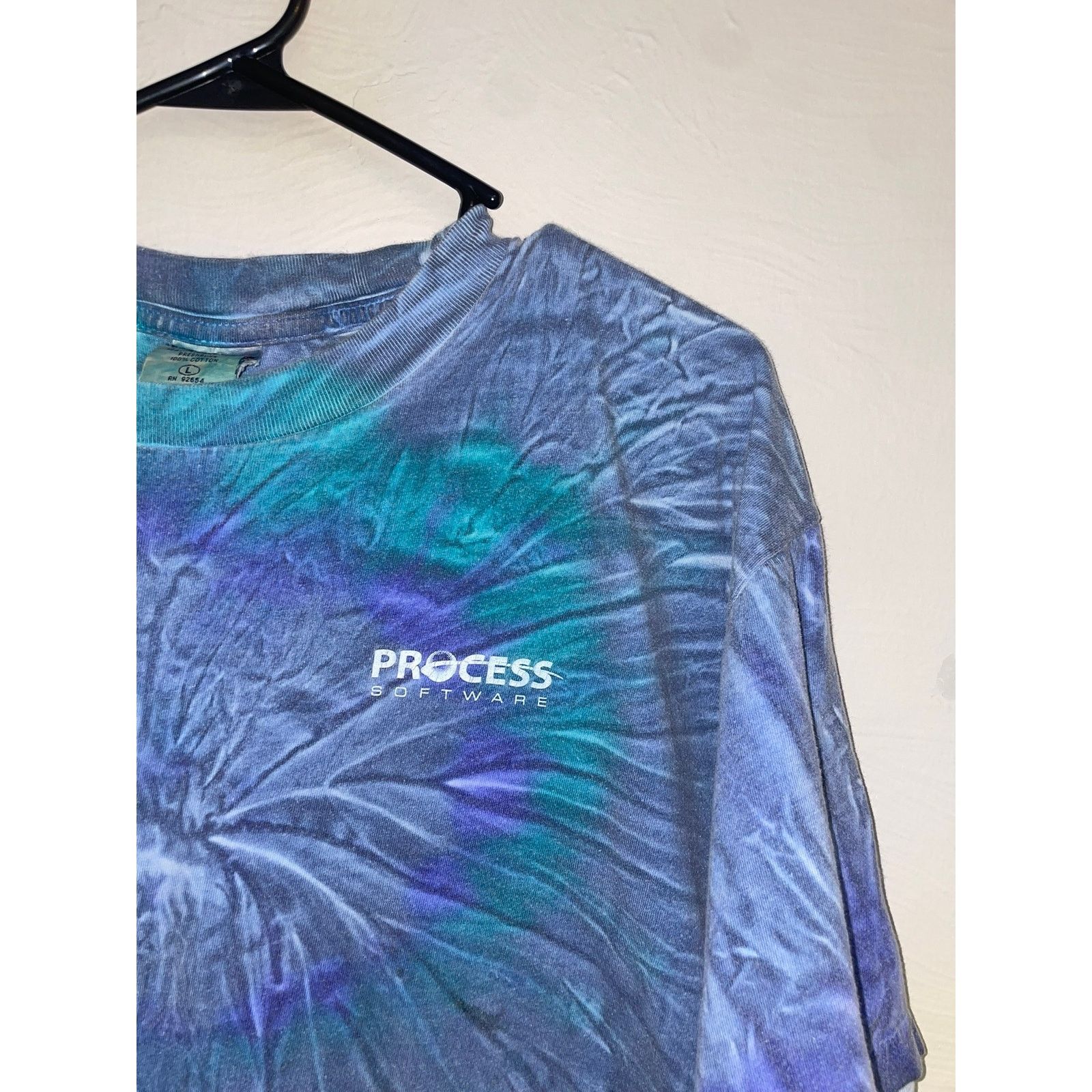 Vintage Vintage Process Software Blue Tie Dye Computer L Tee 90s Size US L / EU 52-54 / 3 - 2 Thumbnail