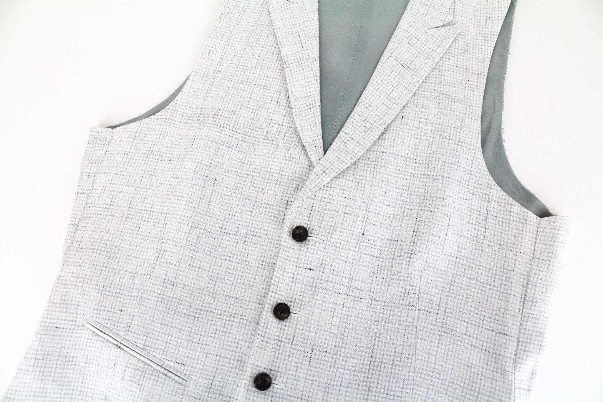 Suitsupply FERRARA UK36R Patterned Linen Waistcoat Suit 73310 Size 36R - 8 Thumbnail