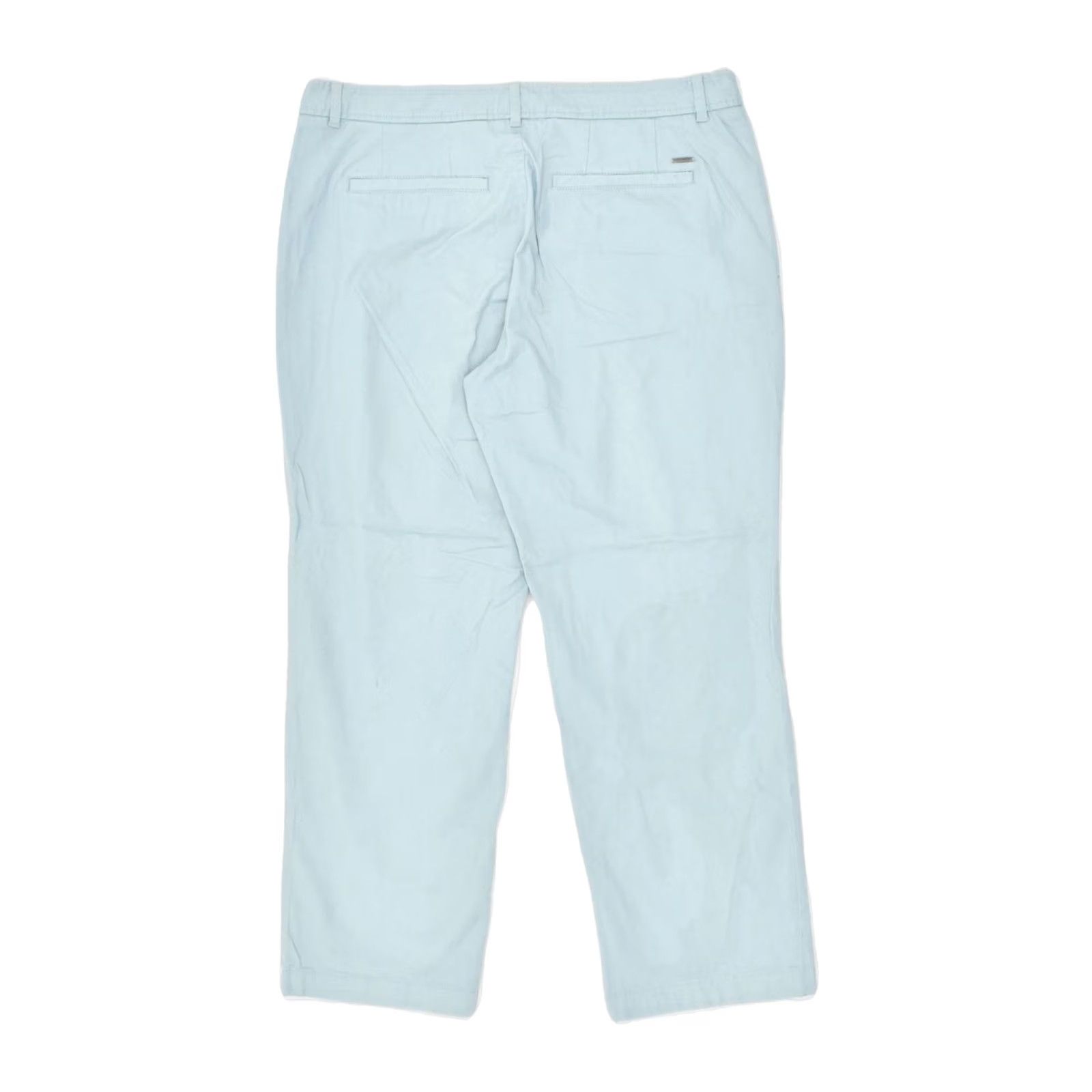 Vintage L.L.BEAN Womens Favorite Fit Slim Chino Trousers Blue US 12 Large W34 L26 Size 36" / US 14 / IT 50 - 2 Thumbnail