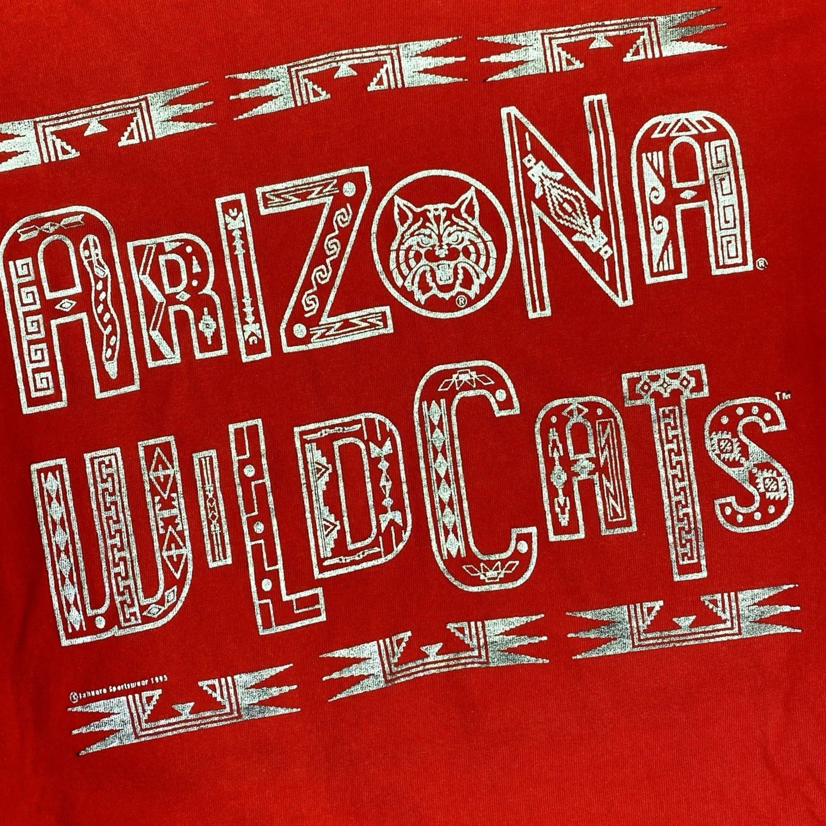 Fruit Of The Loom VINTAGE Fruit of the Loom Arizona Wildcats T Shirt XL Red 90s Men Logo Graphic Print Shirts Mens Size US XL / EU 56 / 4 - 5 Thumbnail