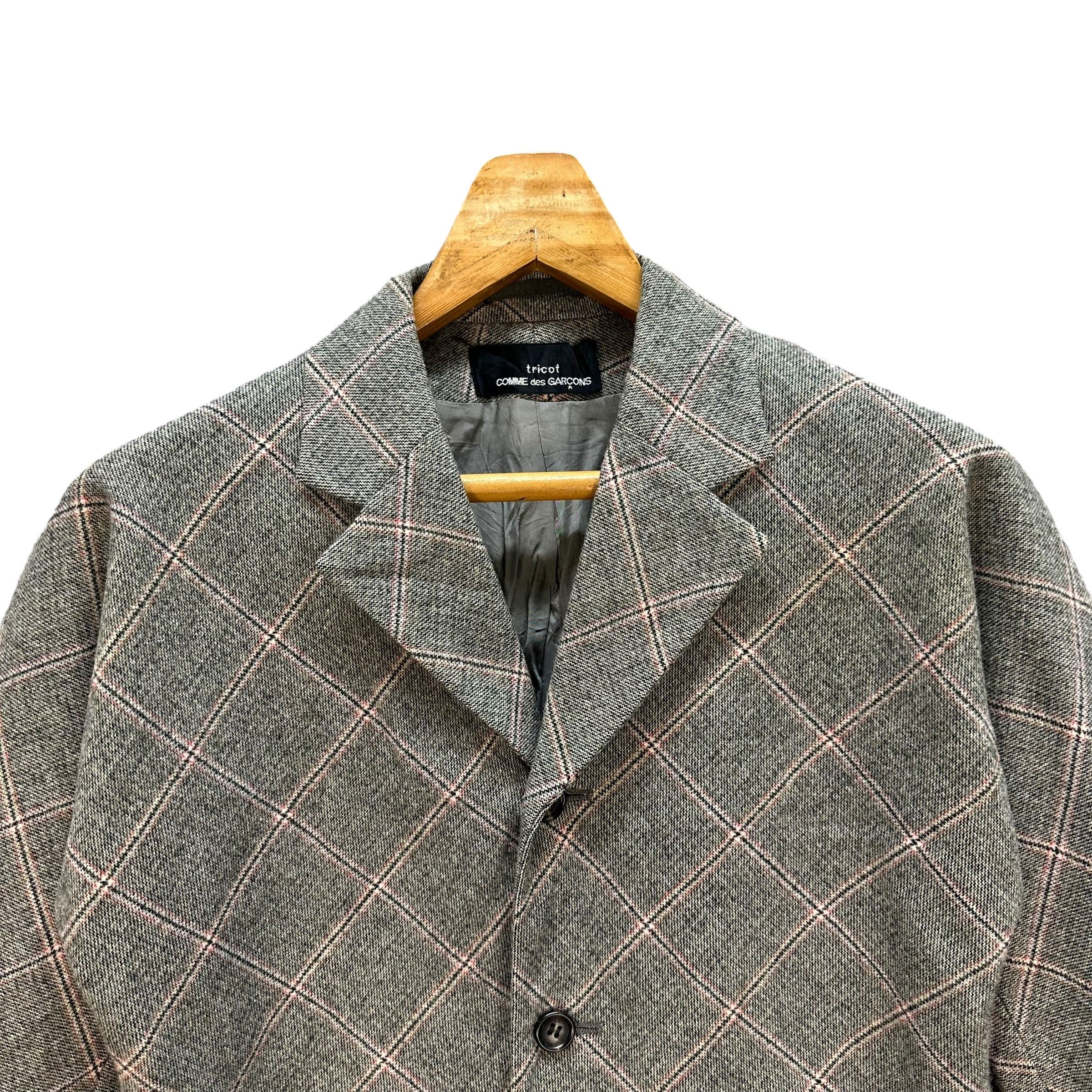 Comme des Garcons Tricot COMME des GARCONS AD1997 Check Wool Jacket #A54-1249 Size S / US 4 / IT 40 - 2 Thumbnail