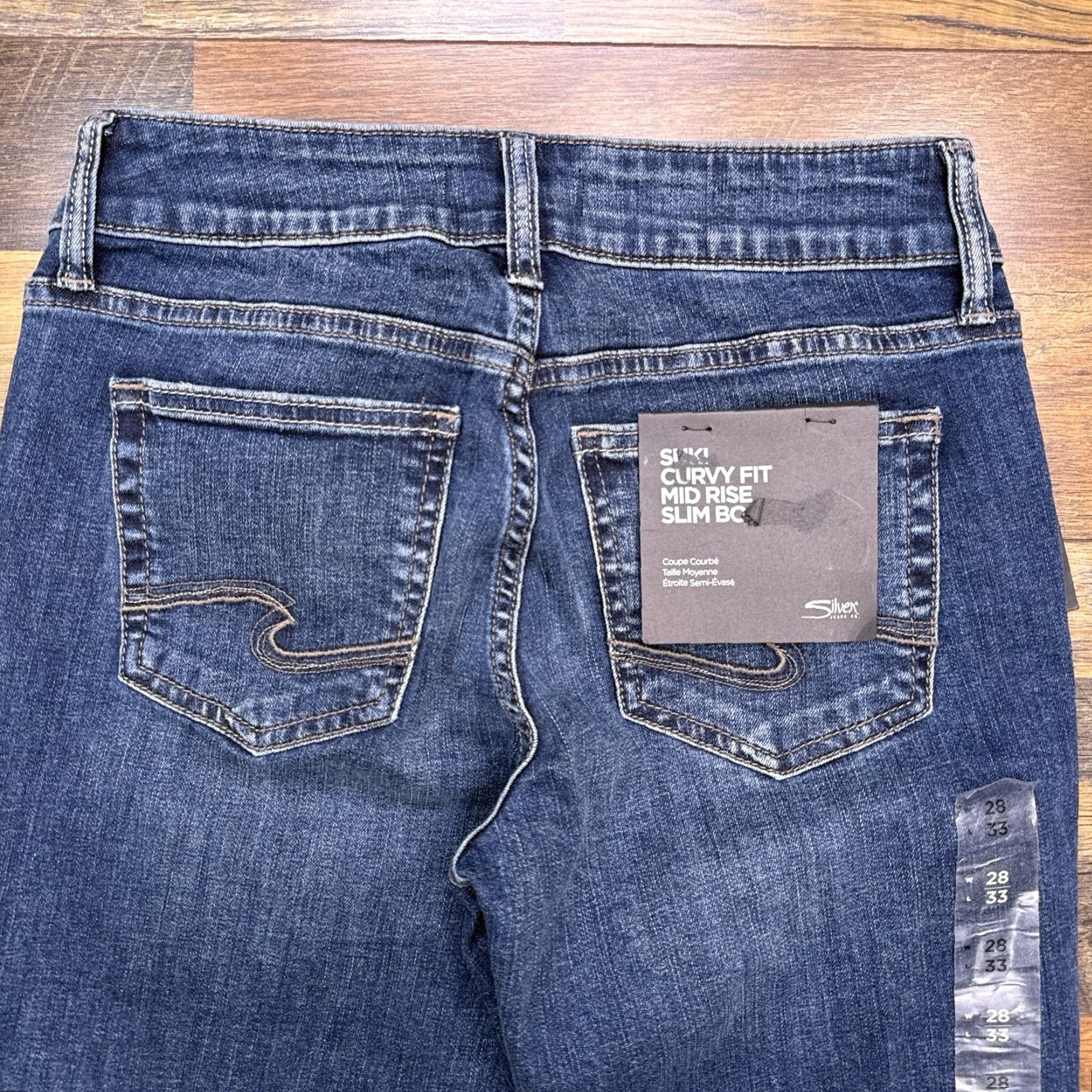 Silver Jeans Co. Silver Suki Slim Boot Jeans Womens 28x33 Low Rise Stretch New Size 28" / US 6 / IT 42 - 7 Thumbnail