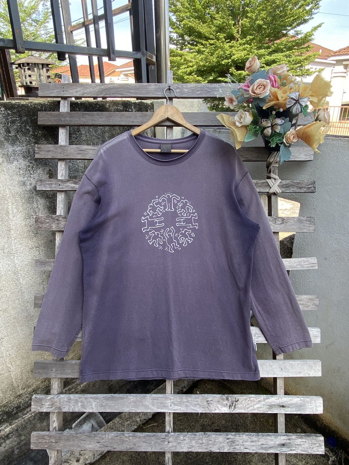 Keith Haring Sunfaded ❗️ Uniqlo x Keith Haring graphic long-sleeve t-shirt Size US XL / EU 56 / 4 - 2 Thumbnail