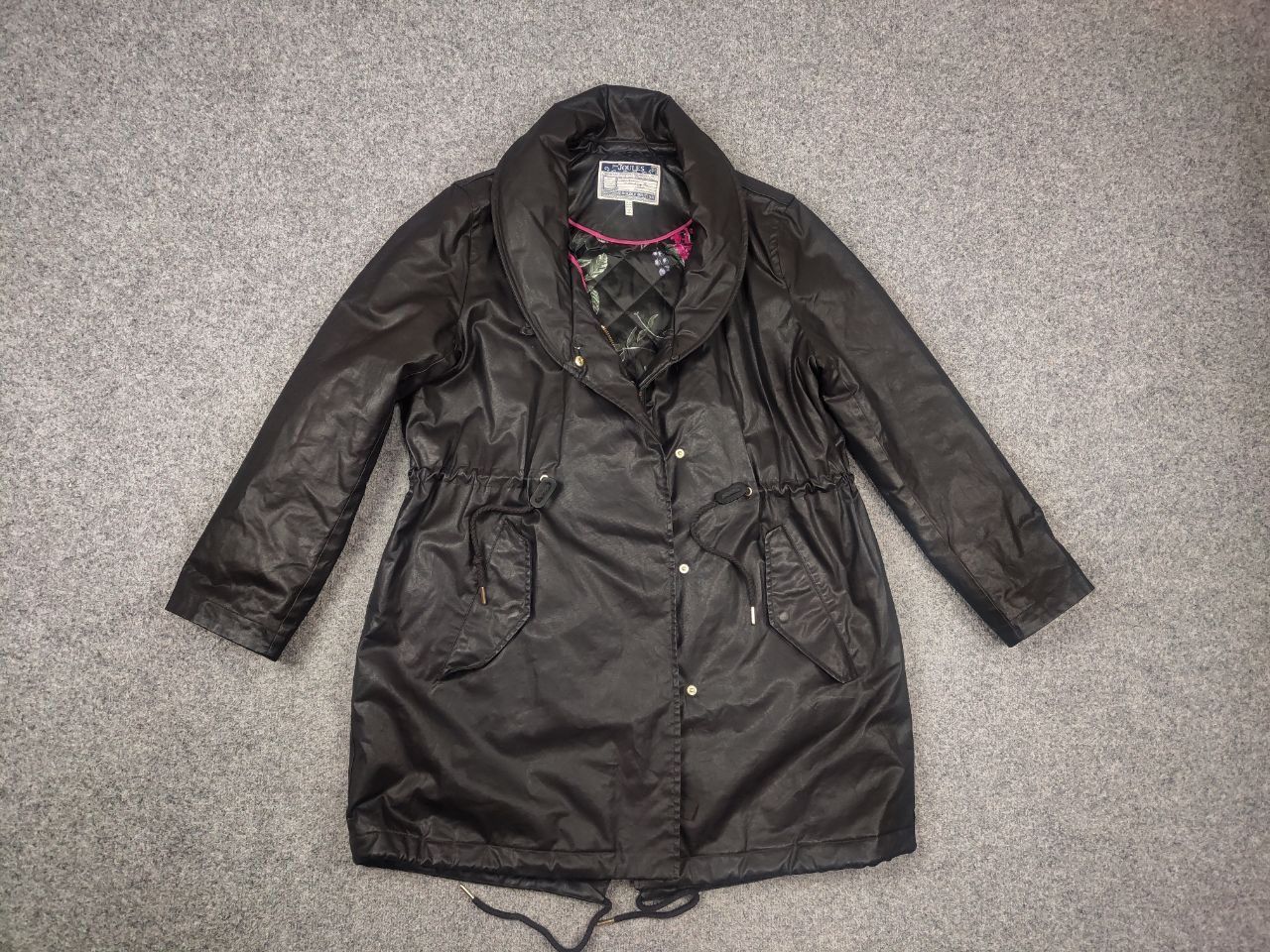Vintage Joules swanson Design Wax Style Canvas Coat Parka Jacket Size L / US 10 / IT 46 - 9 Thumbnail