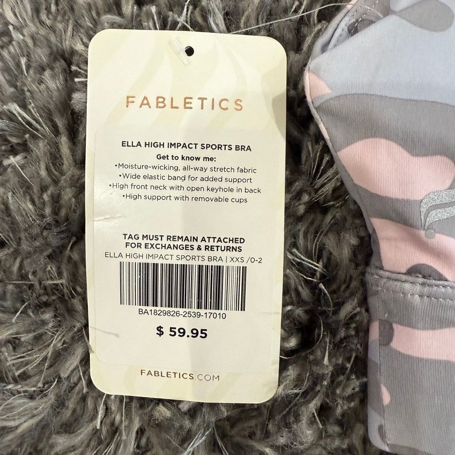 Fabletics Fabletics Ella High Impact Sports Bra in Pink Camo, Size XXS Size ONE SIZE - 6 Thumbnail