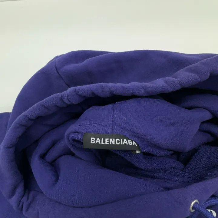 Balenciaga Balenciaga Balenciaga Logo Hoodie for Men in Dark Blue -25 Size US L / EU 52-54 / 3 - 4 Thumbnail