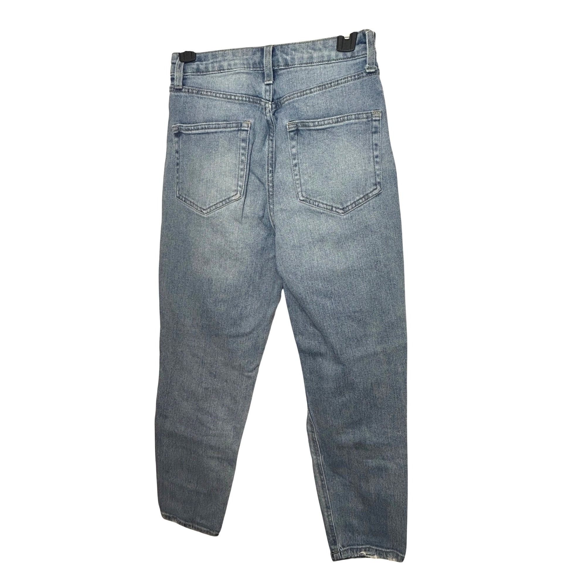 Other Wild Fable Women’s Jeans 0 Blue High Rise Distressed Tapered Size 25" / US 0 / IT 36 - 2 Thumbnail