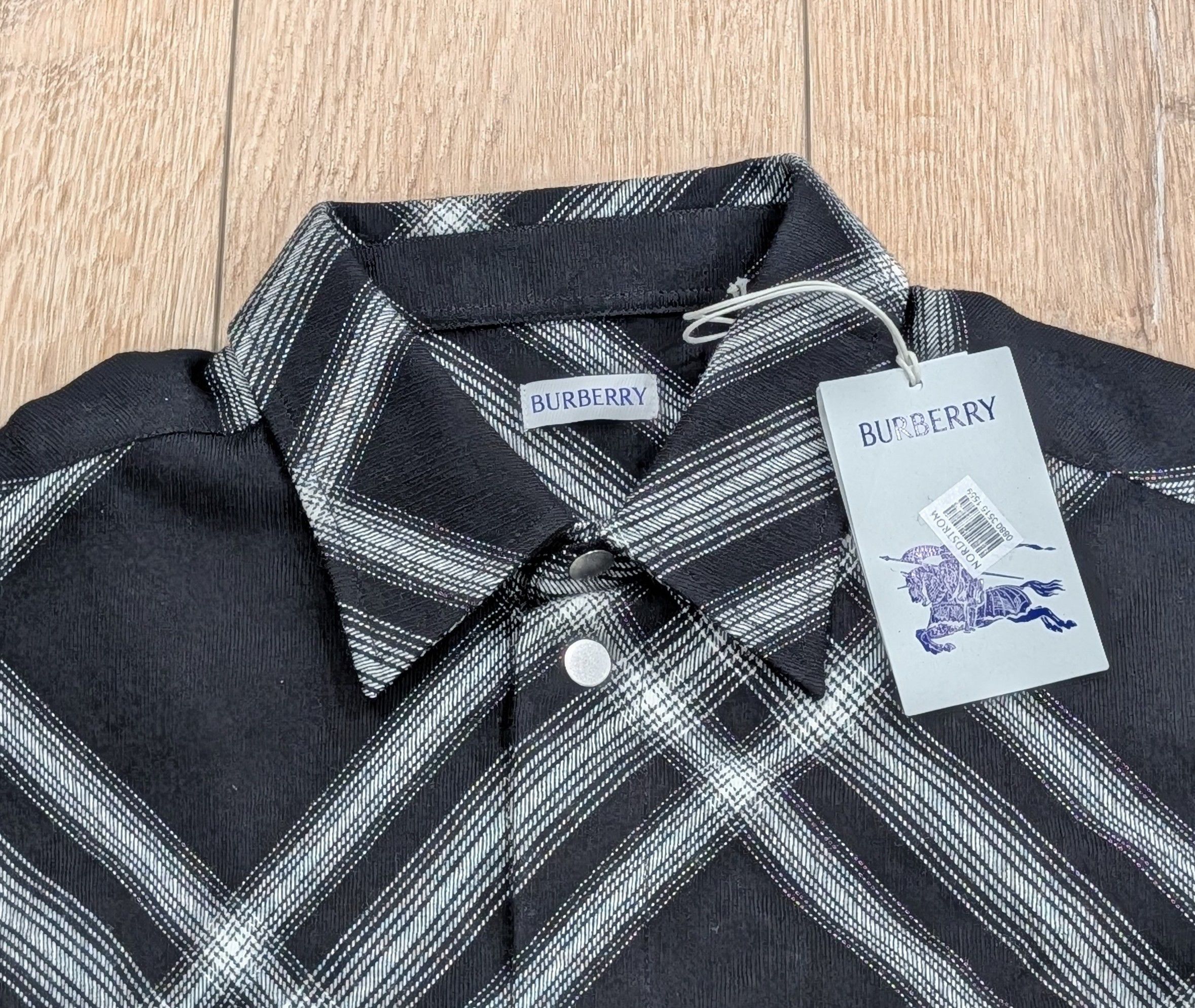 Burberry Burberry Wool Check Patterned Overshirt Monochrome Medium Size US M / EU 48-50 / 2 - 2 Thumbnail
