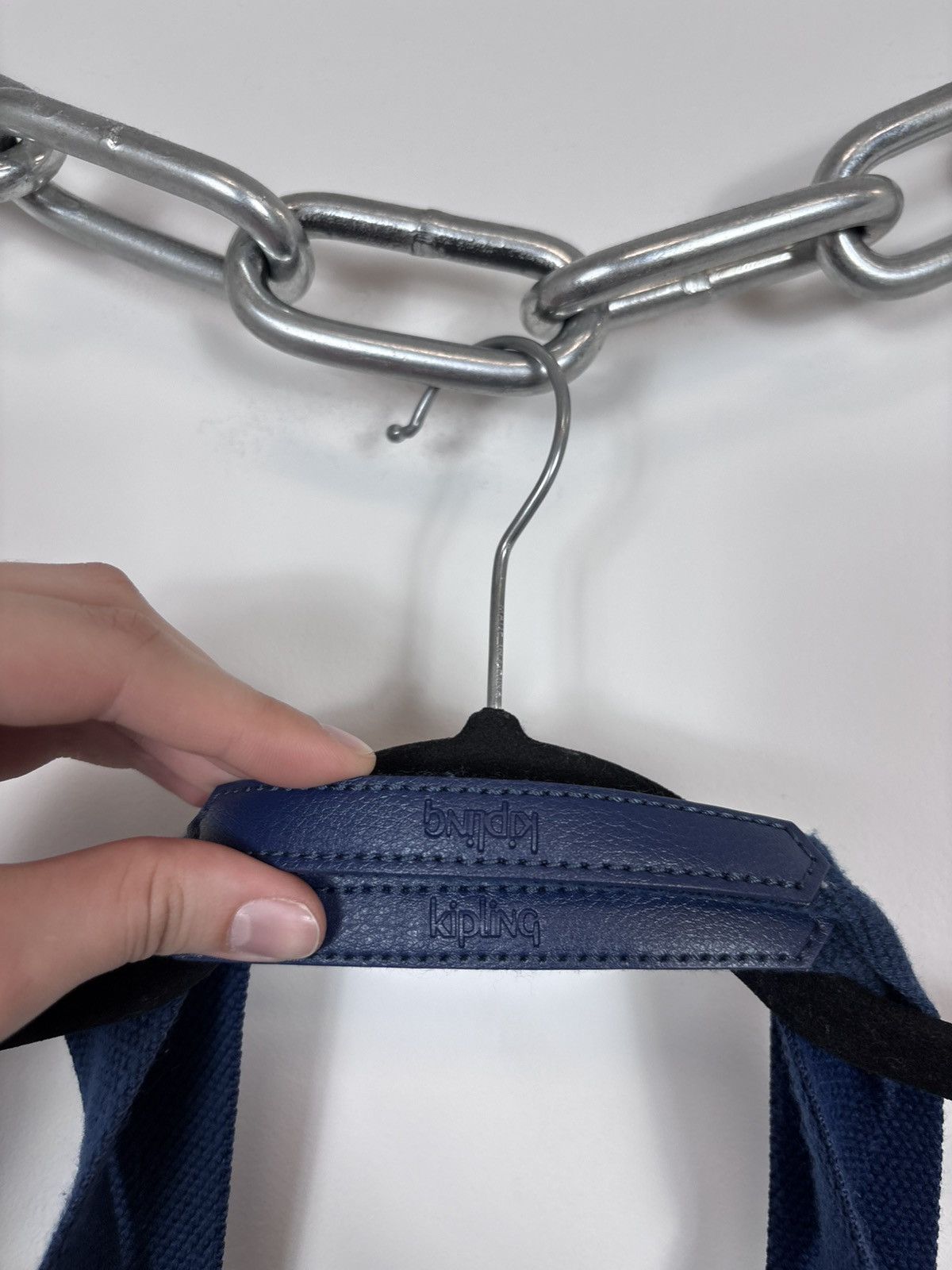 Japanese Brand Kipling Y2K Blue/White Striped Handbag Shoulder Crossbody Size ONE SIZE - 22 Thumbnail