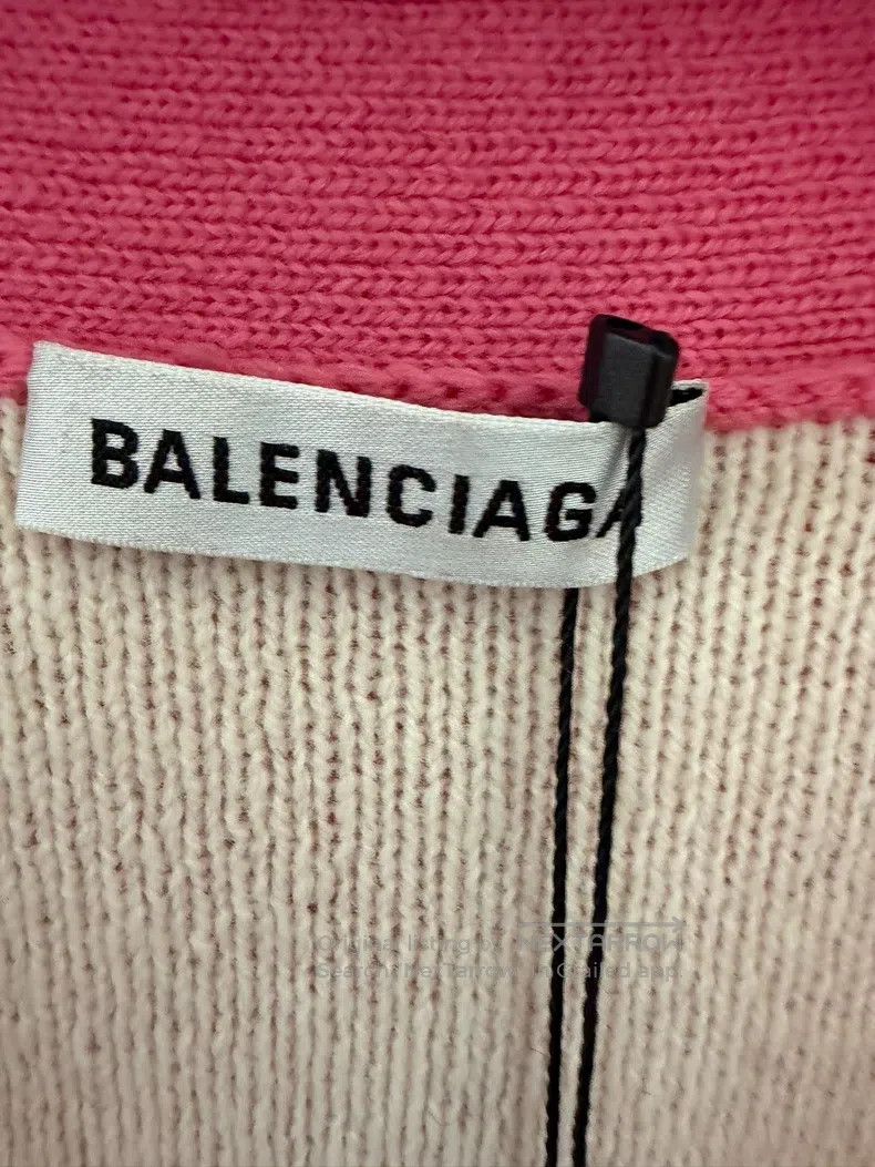 Balenciaga Balenciaga Pink Full Barrage Logo Cardigan XS Size Size US XS / EU 42 / 0 - 3 Thumbnail