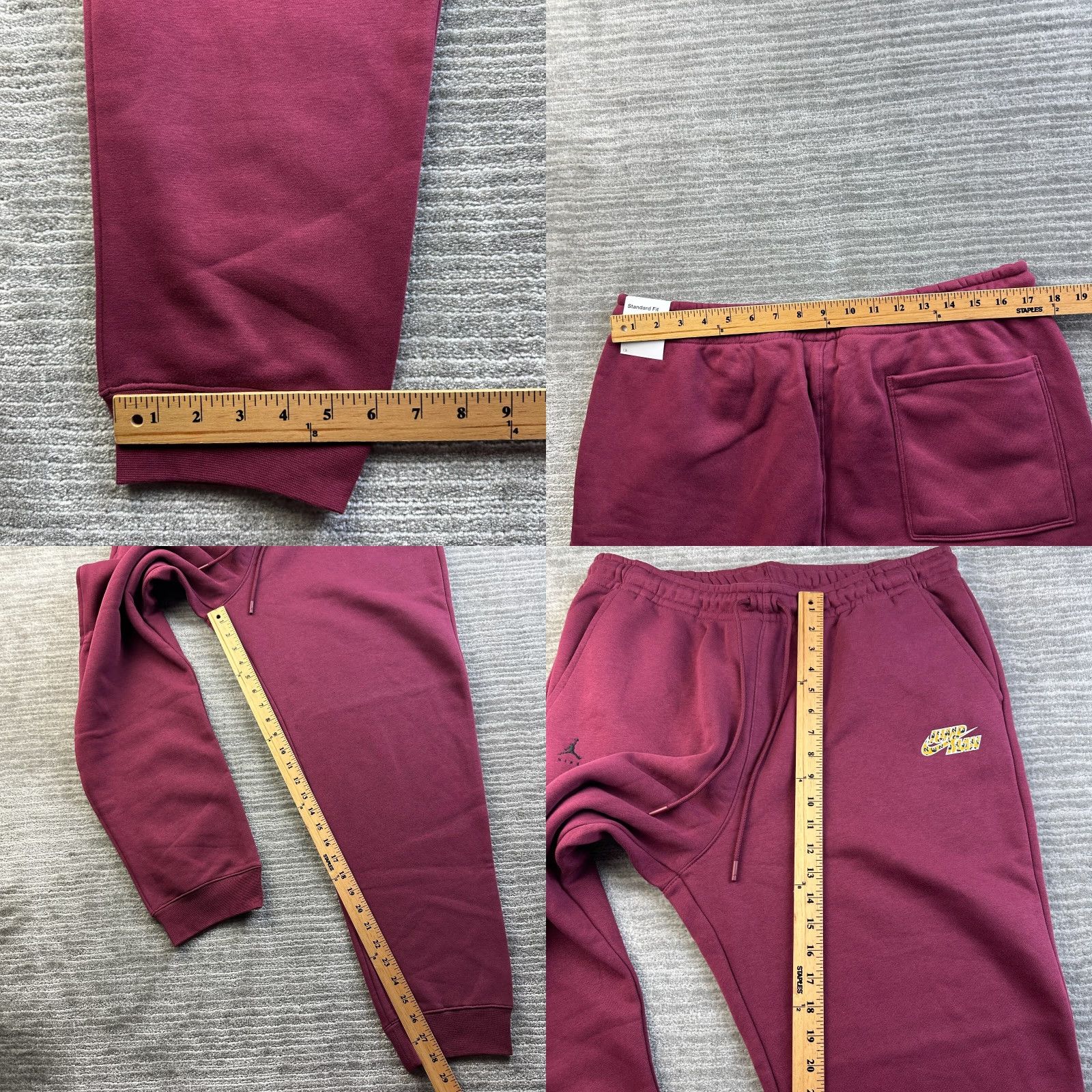 Jordan Brand Jordan Sweatpants Mens XL Red Jumpman Fleece Pants Size US 36 / EU 52 - 8 Thumbnail