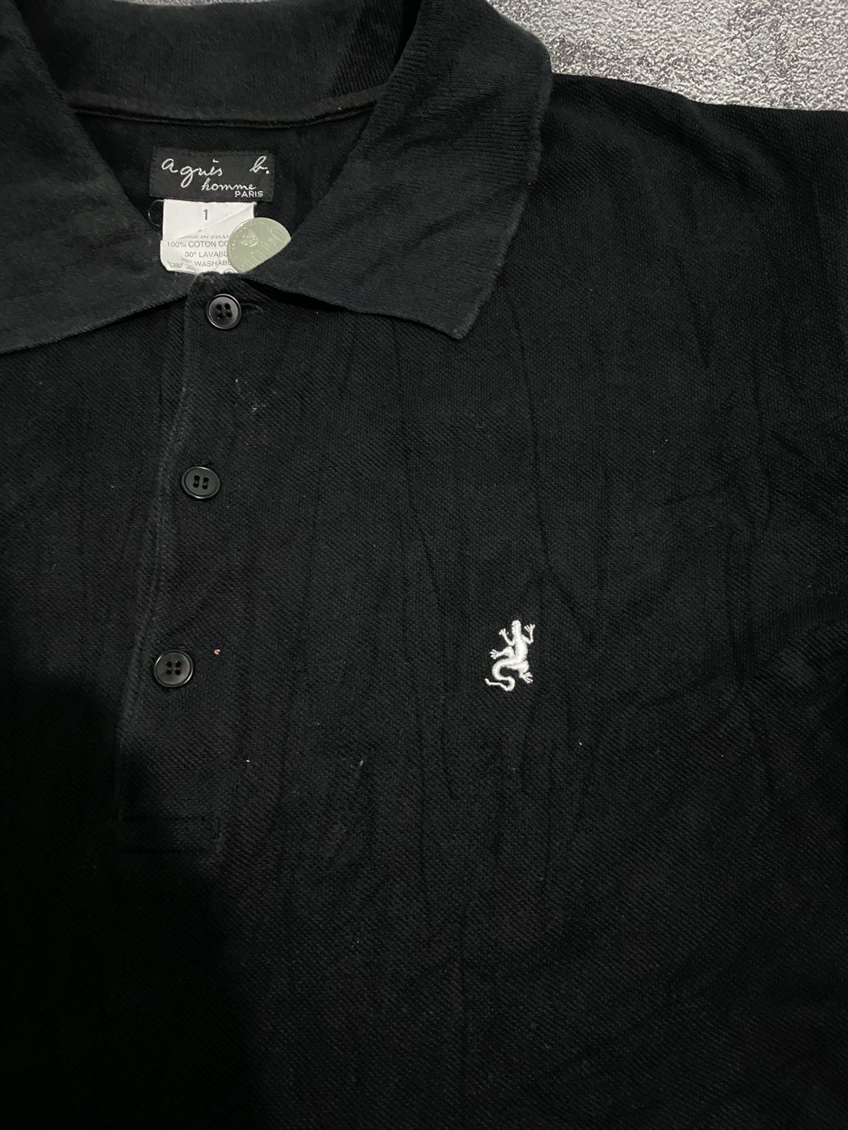 agnes b. Vintage Rare Agnes B Lizard Poloshirt Size US L / EU 52-54 / 3 - 3 Thumbnail