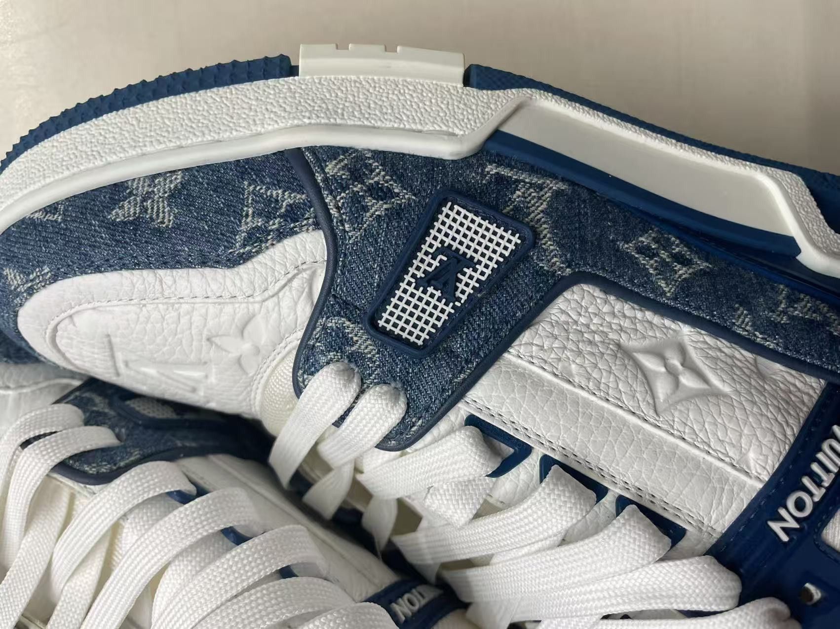 Louis Vuitton Louis Vuitton Denim Monogram Trainer Sneakers Size US 6.5 / IT 36.5 - 7 Thumbnail