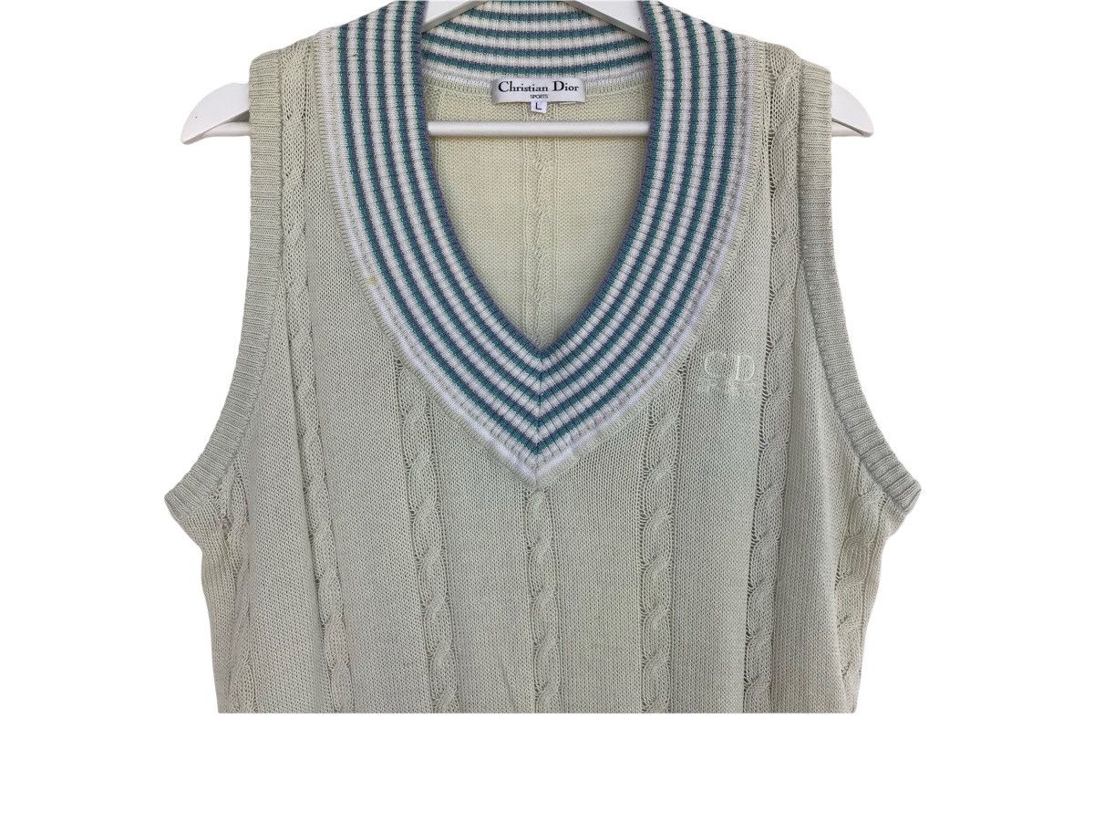 Christian Dior Monsieur Vintage CHRISTIAN DIOR SPORT vest vneck embroidery logo Size US M / EU 48-50 / 2 - 2 Thumbnail