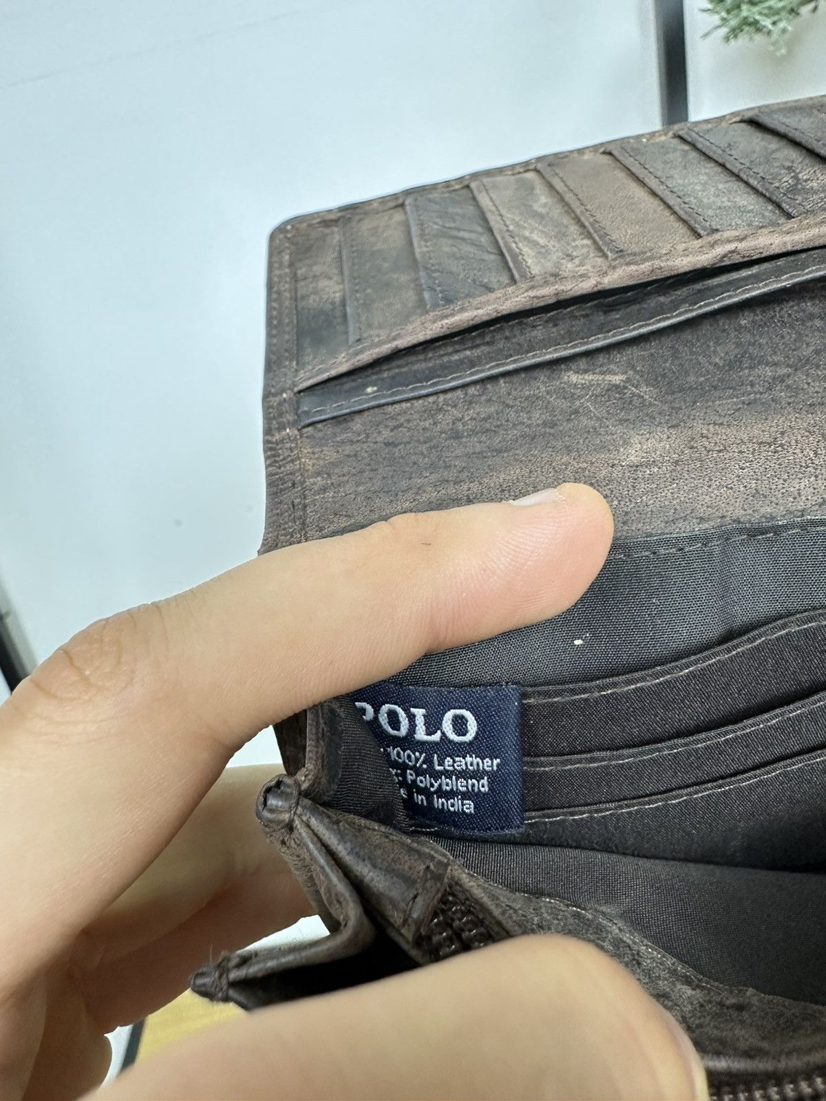 Polo Ralph Lauren Vintage Polo by Ralph Lauren Leather Long Wallet Purse Brown Size ONE SIZE - 12 Thumbnail