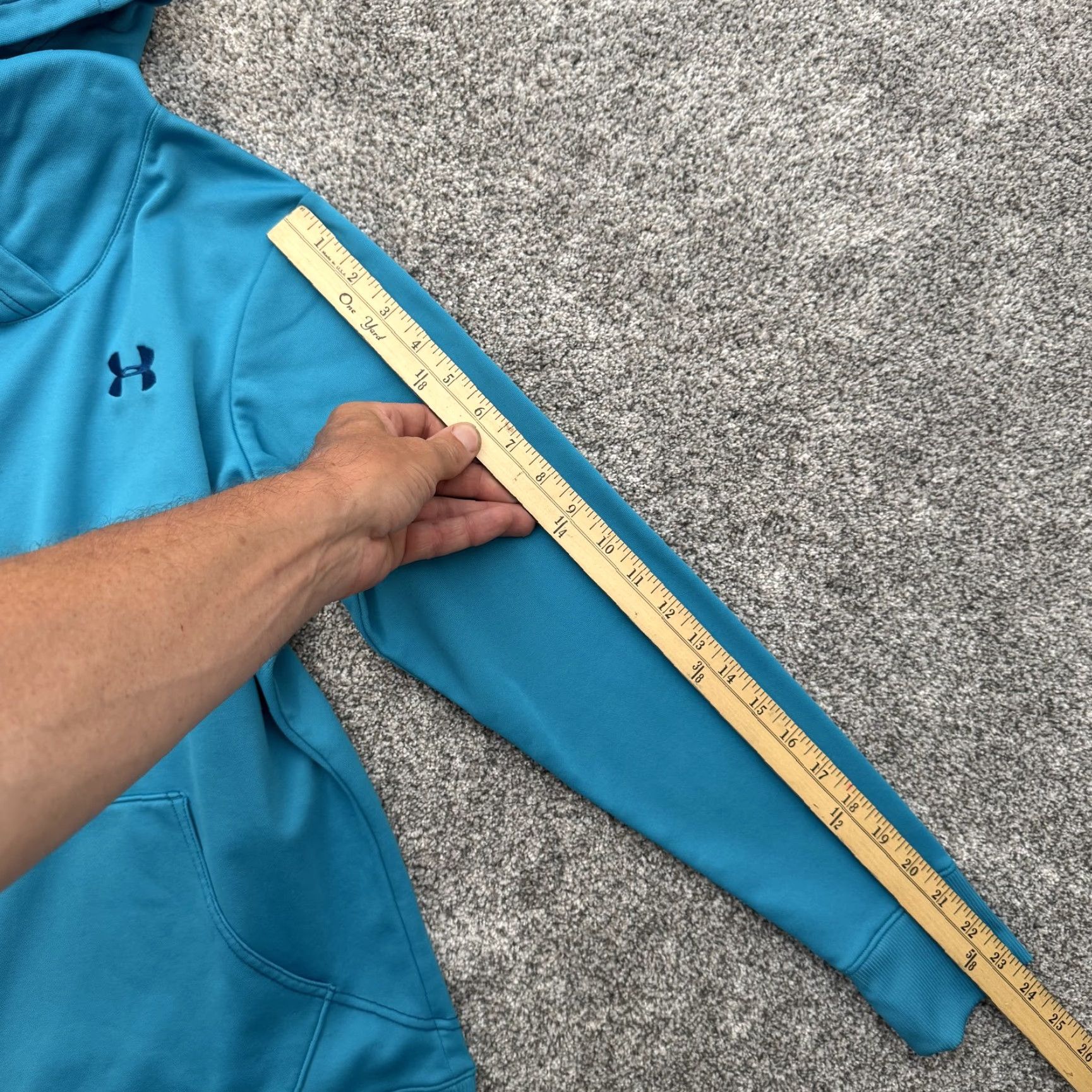 Under Armour Under Armour Hoodie Womens Small Blue Pullover Kangaroo Pocket Lightweight Athletic Sports Outdoor Logo Size S / US 4 / IT 40 - 4 Thumbnail