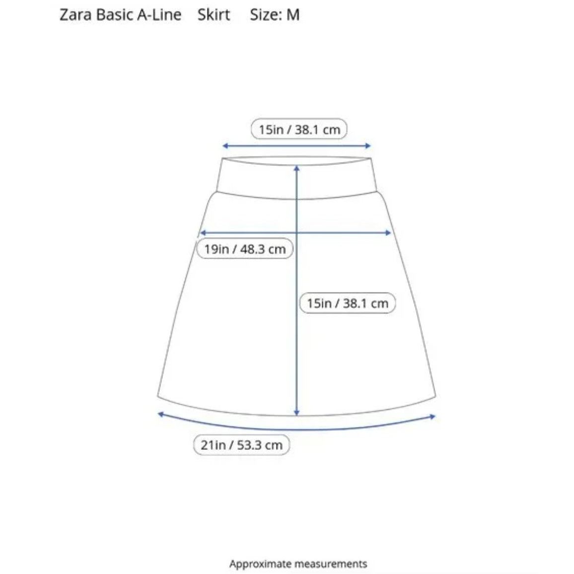 Zara Zara Brown Mini Skirt Retro A-line Front Pockets Size M Size 29" - 7 Thumbnail