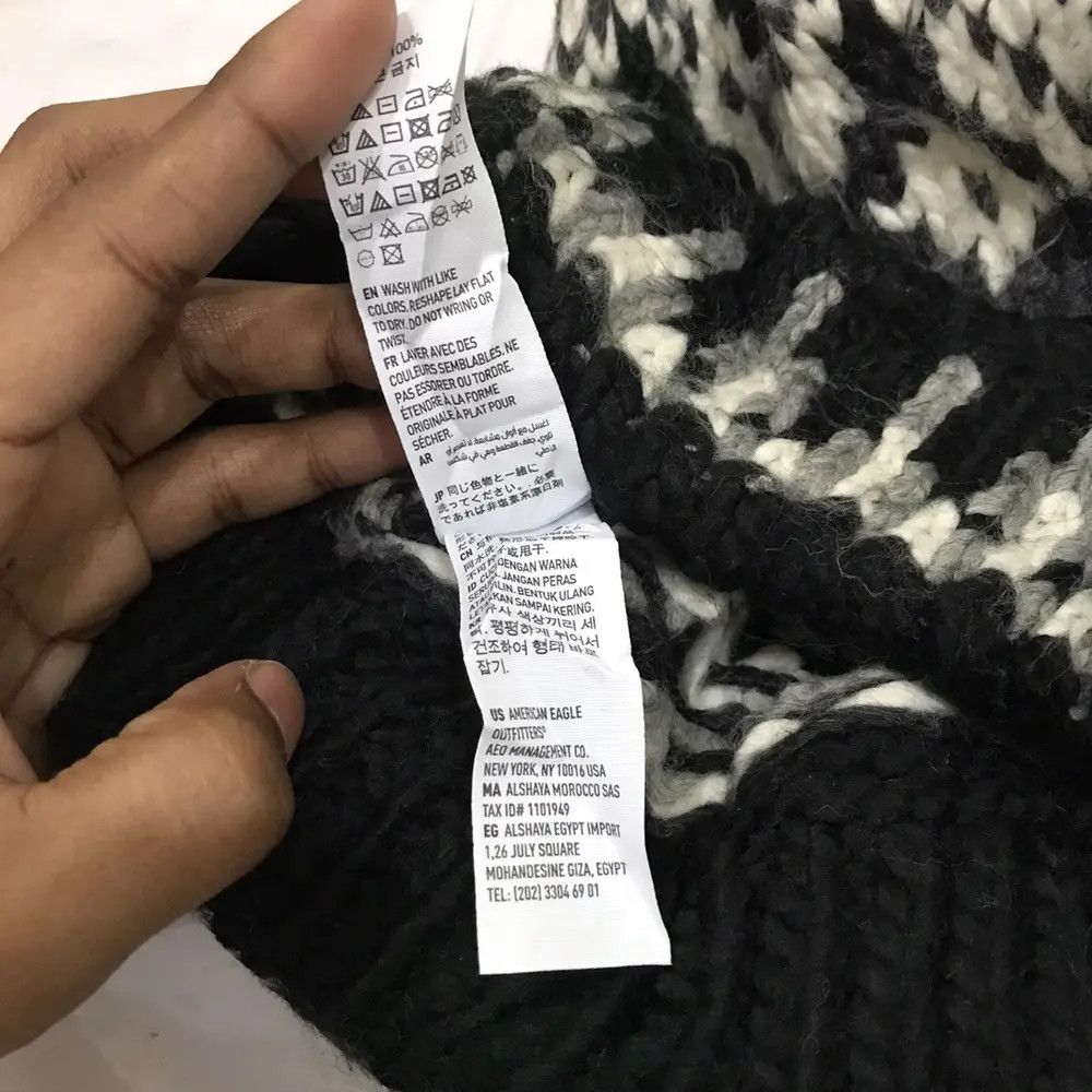 American Eagle Outfitters × Vintage American Eagle Outfitters Navajo Design Knit Beanie Hat Size ONE SIZE - 6 Thumbnail