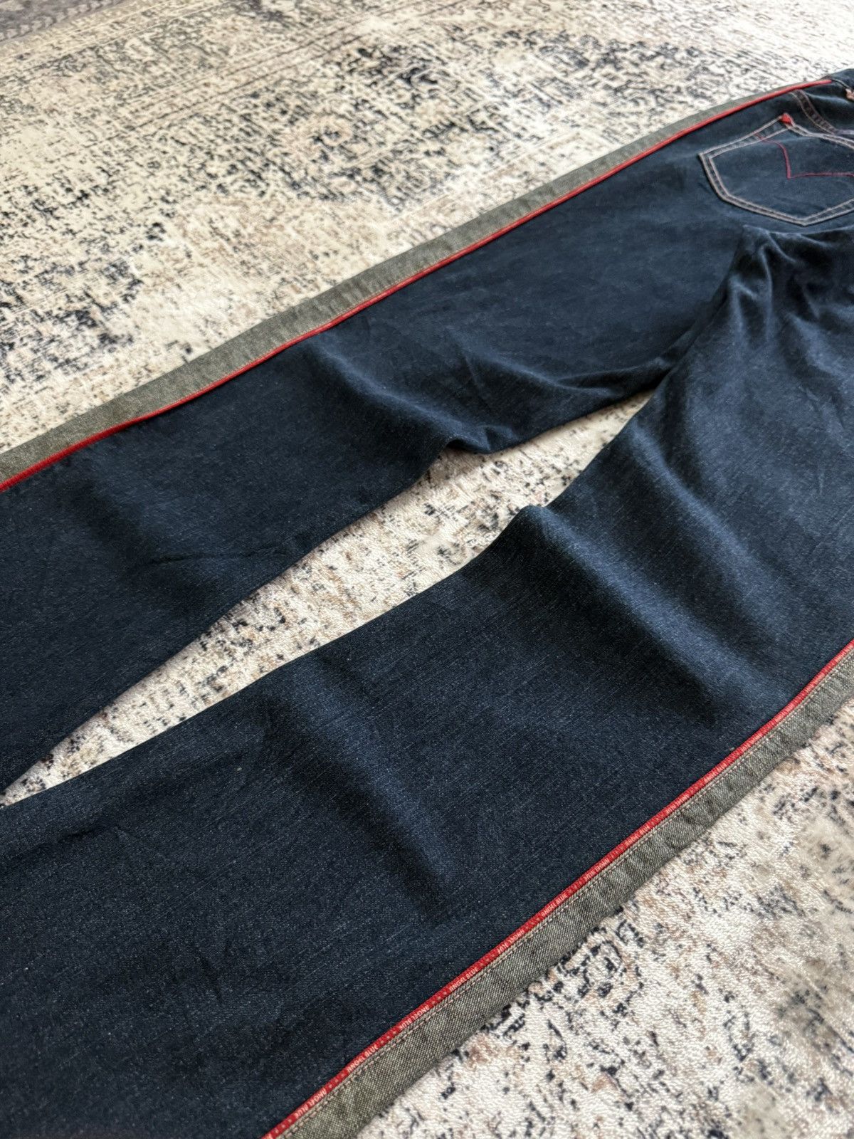 Hysteric Glamour 2000s Angel Blue Kawaii Side Panel Patched Flared Jeans Y2K Size US 28 / EU 44 - 16 Thumbnail