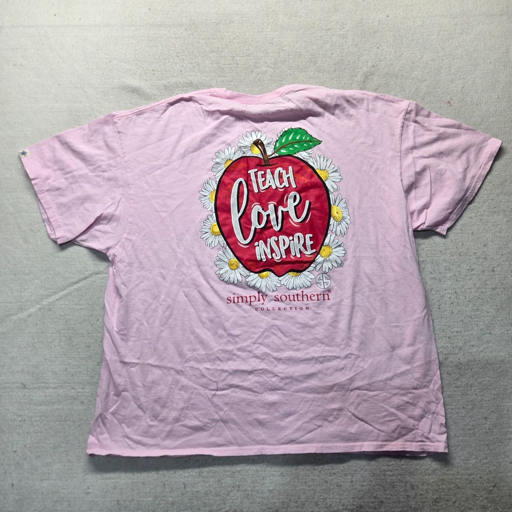 Vintage VINTAGE Simply Southern T-Shirt Long Sleeve Unisex Adults 2XL Pink Solid All Seasons Graphic Teacher Love School Size XXL / US 16-18 / IT 52-54 - 7 Thumbnail