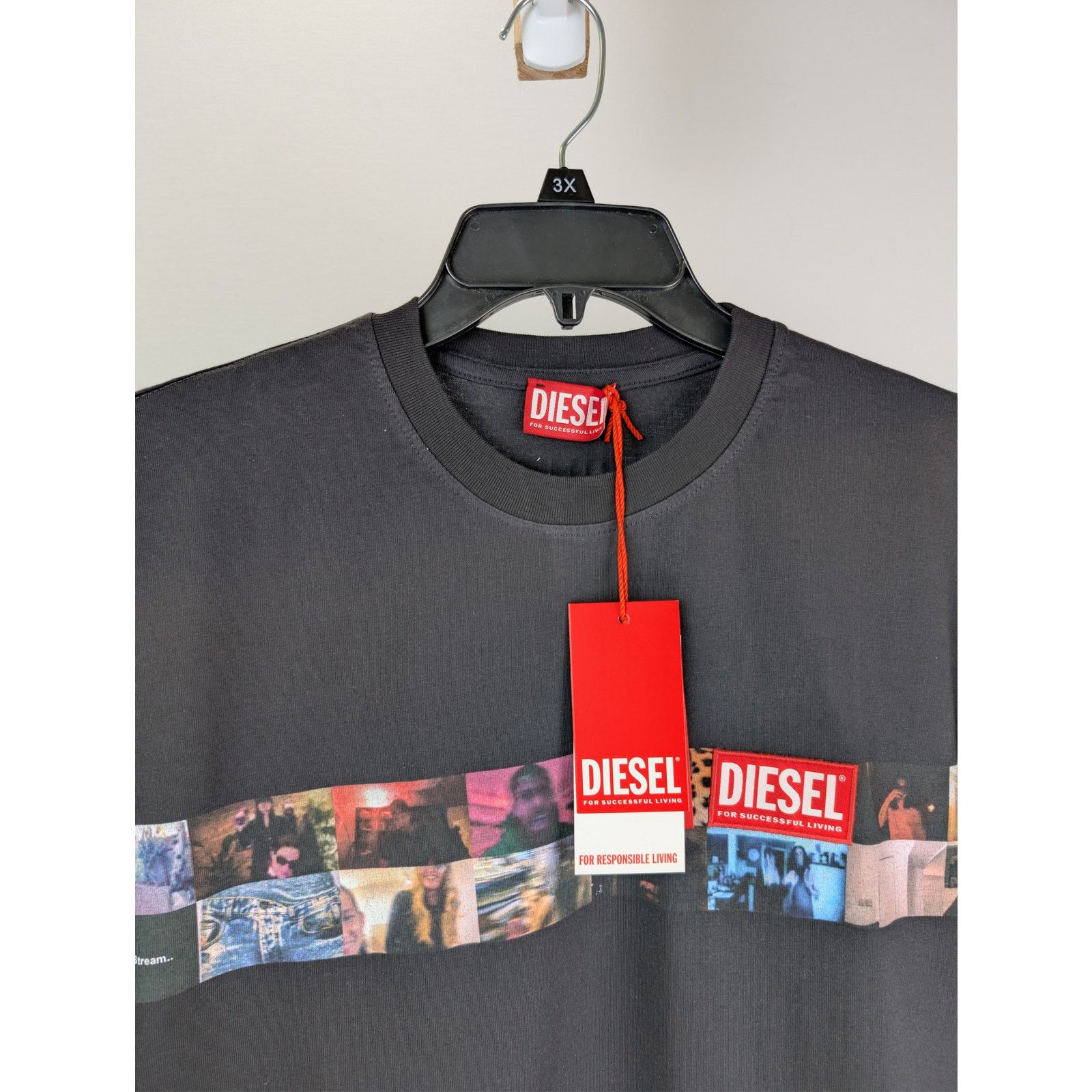 Diesel o1rshd1 T-Boxty T-shirt in black cotton jersey Size US M / EU 48-50 / 2 - 7 Thumbnail