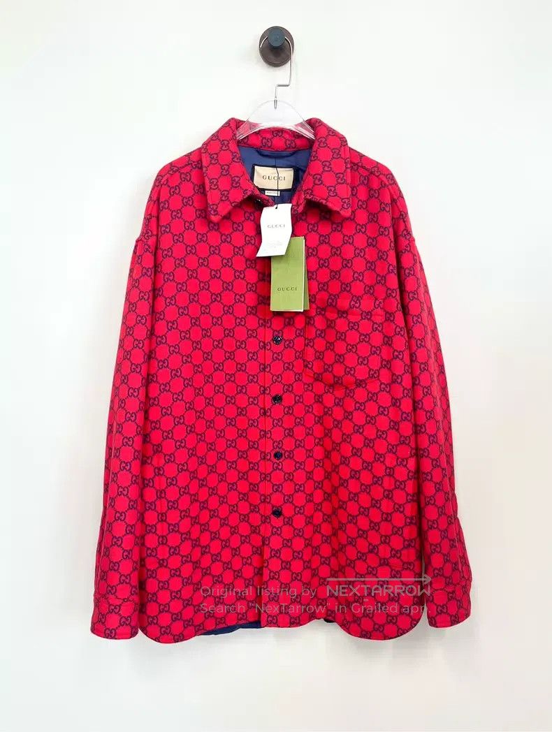 Gucci Gucci Red old flower GG full-print shirt-style cotton jack Size US S / EU 44-46 / 1 - 1 Thumbnail