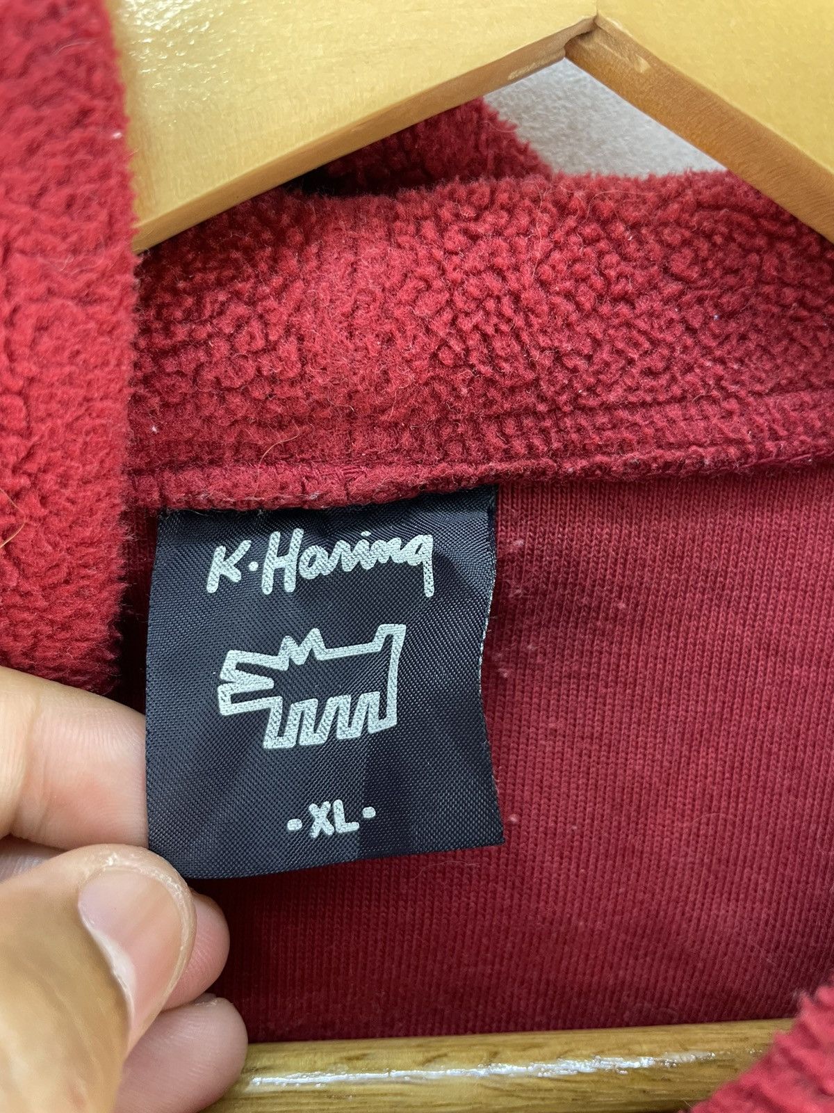 Keith Haring × Uniqlo Vintage Uniqlo Keith Haring Fleece Hoodie Size US XL / EU 56 / 4 - 4 Thumbnail