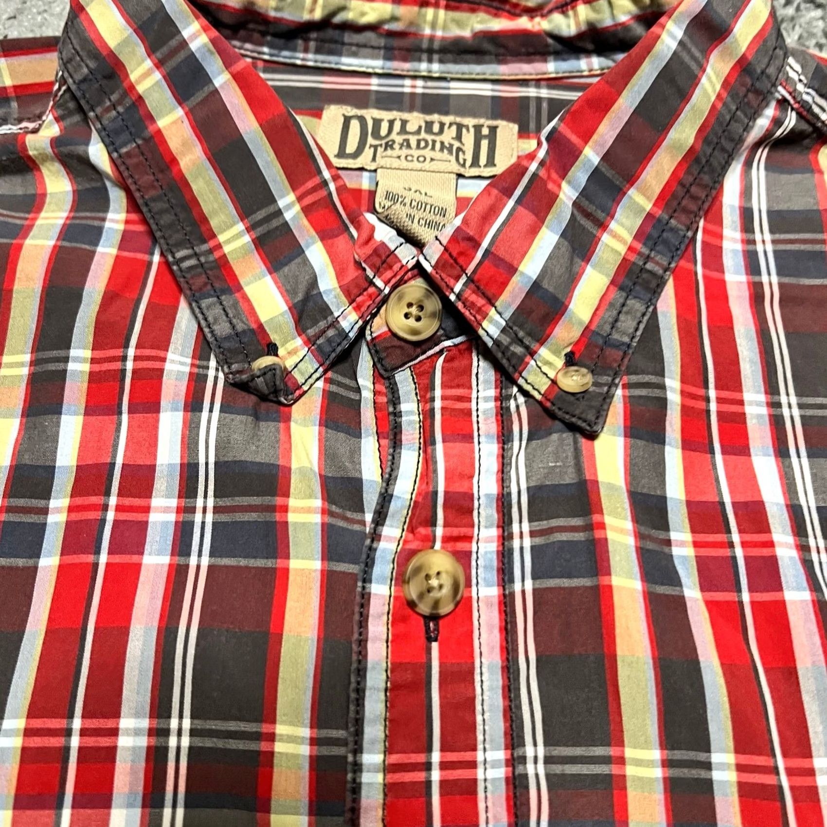 Duluth Trading Company Duluth Trading Shirt 3XL Mens Red Plaid Short Sleeve BBQ Button Front 72510 Size US XXL / EU 58 / 5 - 3 Thumbnail