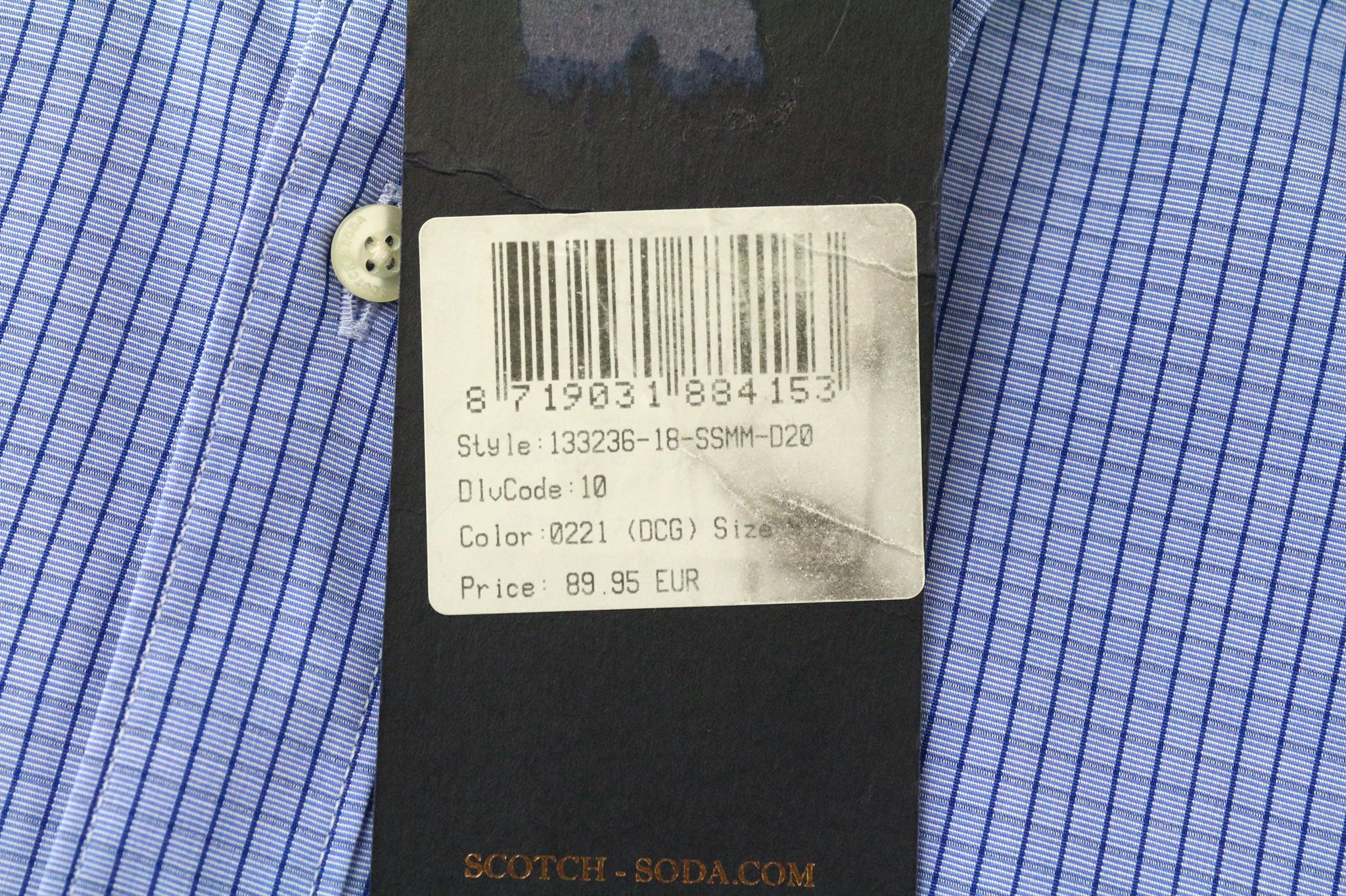 Scotch & Soda S Blue Checked Cotton Button Up Shirt 74624 Size US S / EU 44-46 / 1 - 5 Thumbnail