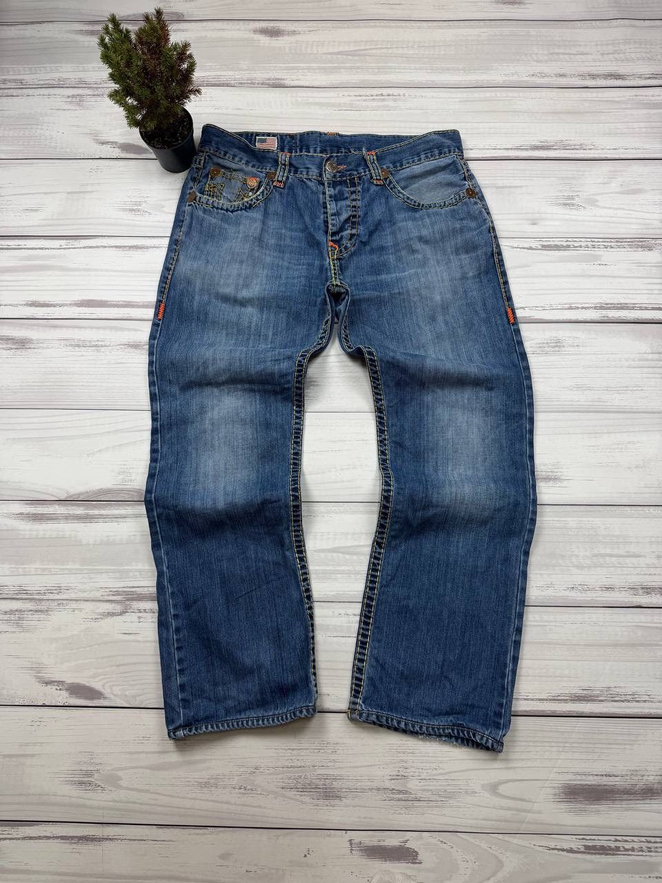 True Religion Vintage True Religion Jeans straight leg - blue Made U.S.A Size US 36 / EU 52 - 7 Thumbnail