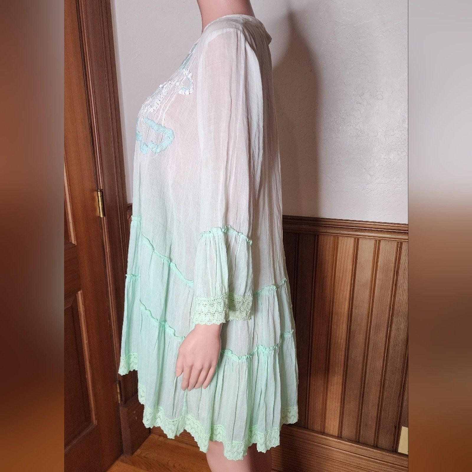 Other Bognar Blu White Green Ombre Dress Swim Cover M Size M / US 6-8 / IT 42-44 - 4 Thumbnail