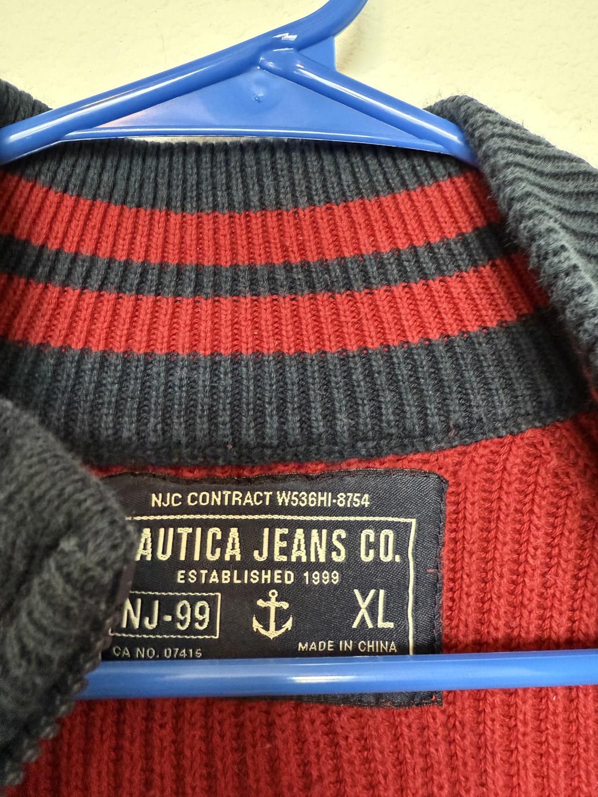 Designer Y2K 2000s Nautica Jeans Co. Ribbed Half-Zip Sweater - XL Size US XL / EU 56 / 4 - 4 Thumbnail