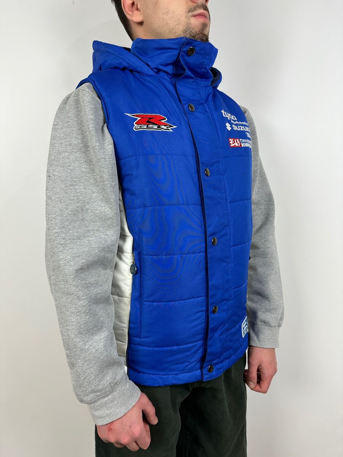 Formula 1 Suzuki GSXR Tyco TAS Racing Blue Motorcycle Fleece Vest Size US S / EU 44-46 / 1 - 4 Thumbnail