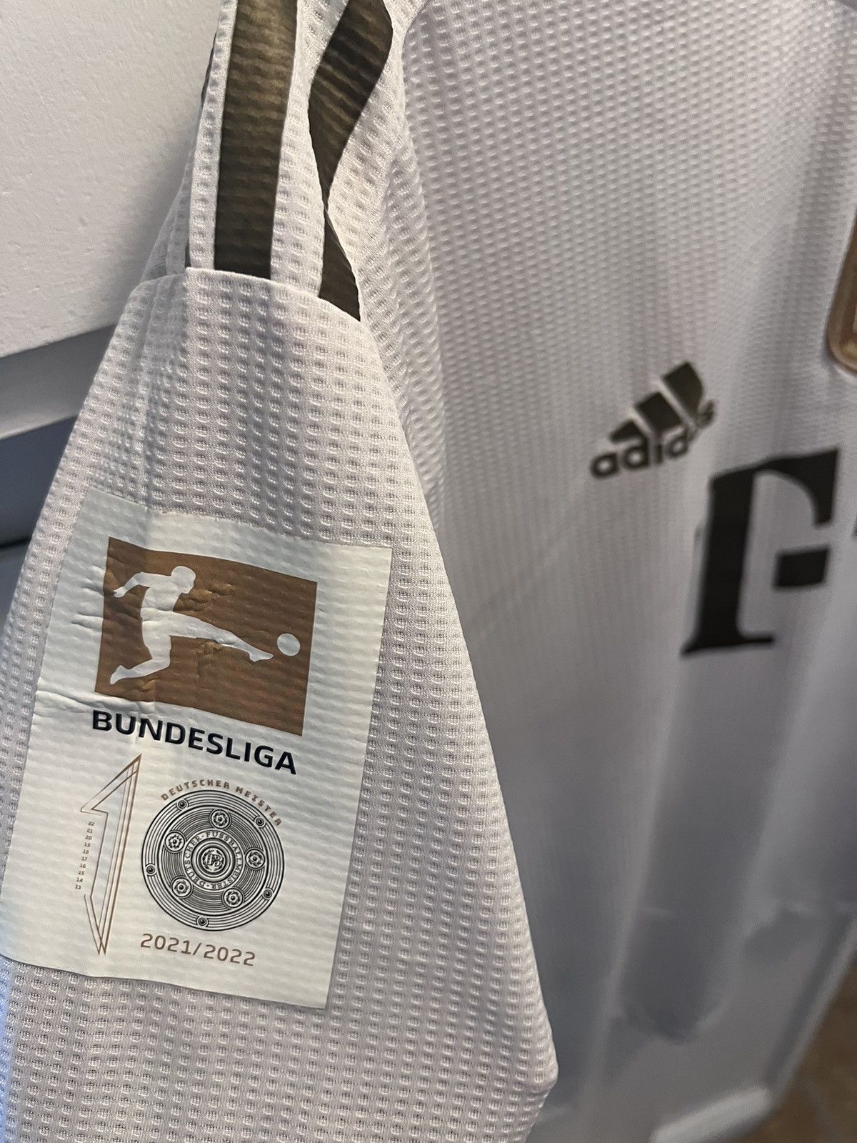 Adidas × Vintage adidas 2022-23 Bayern Munich Away Jersey - White-Gold Size US XXL / EU 58 / 5 - 3 Thumbnail