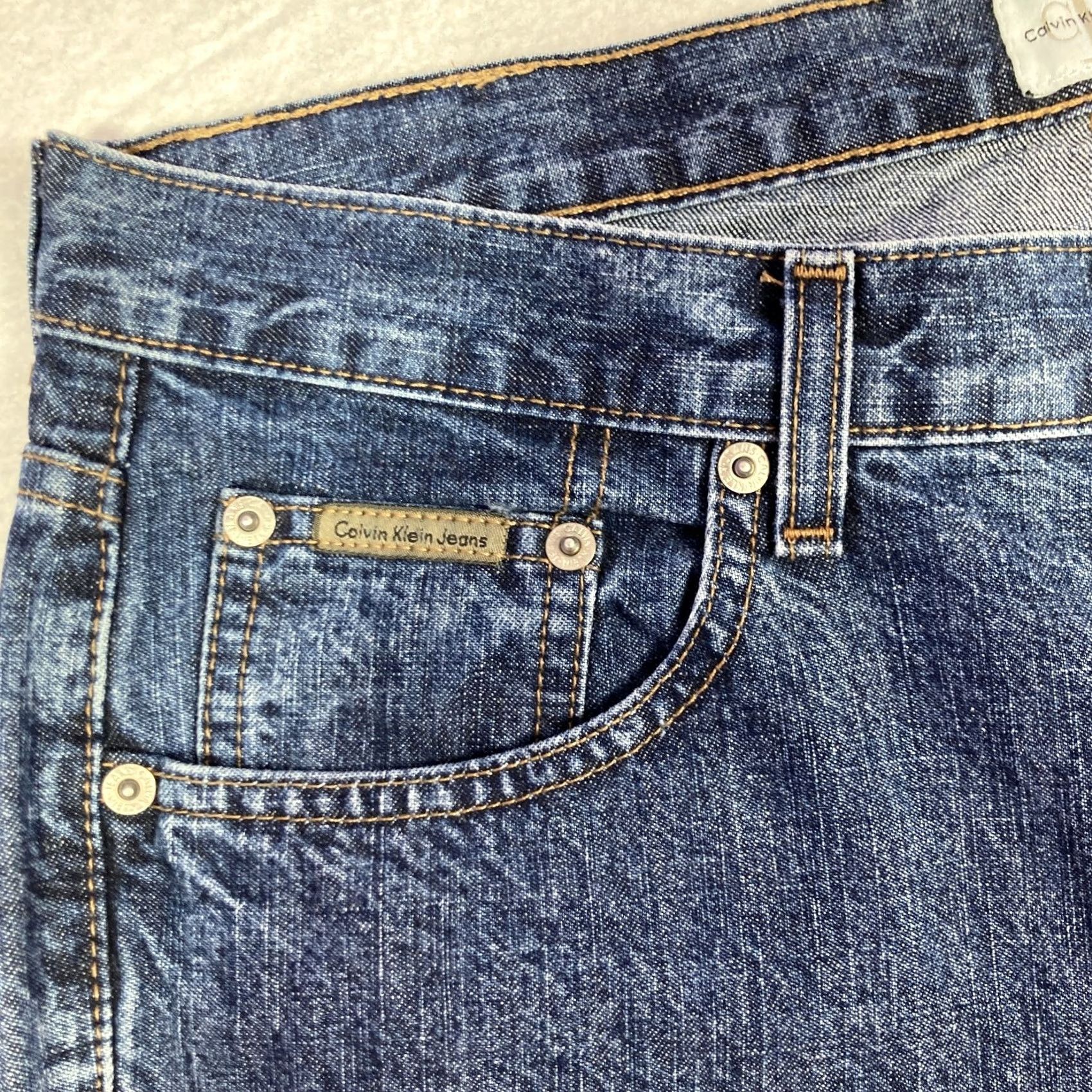 Calvin Klein VINTAGE Calvin Klein Jeans Women's 10 Stone Wash Blue Denim Bootcut Pants Y2K Denim Pants Women Size 32" / US 10 / IT 46 - 3 Thumbnail