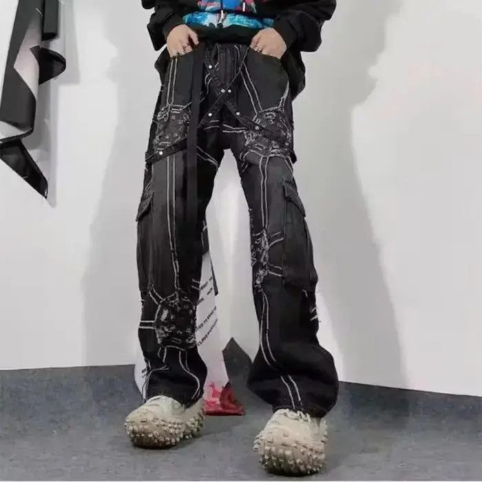 Japanese Brand Galaxy Patch Denim Pant Size US 32 / EU 48 - 2 Thumbnail