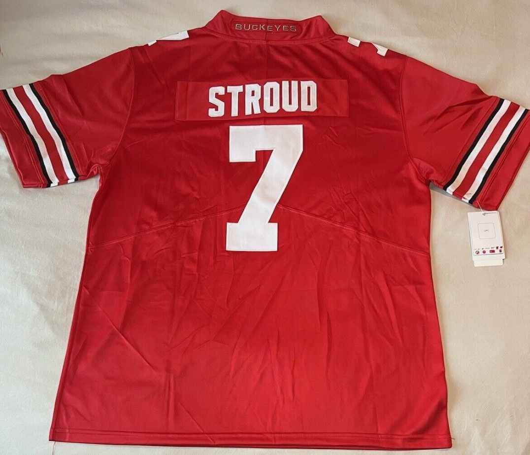 Other CJ Stroud Ohio State OSU Red Jersey Buckeyes Stitched 7 Size US XL / EU 56 / 4 - 1 Thumbnail