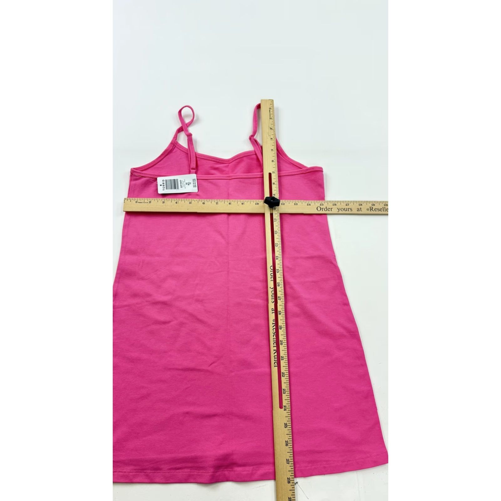 Torrid Torrid Cami Tank Top Womens 0X Pink Cotton Spandex Layering Tank Camisole Shirts Womens Plus Size 0X Pink Spaghetti Strap Size XL / US 12-14 / IT 48-50 - 7 Thumbnail