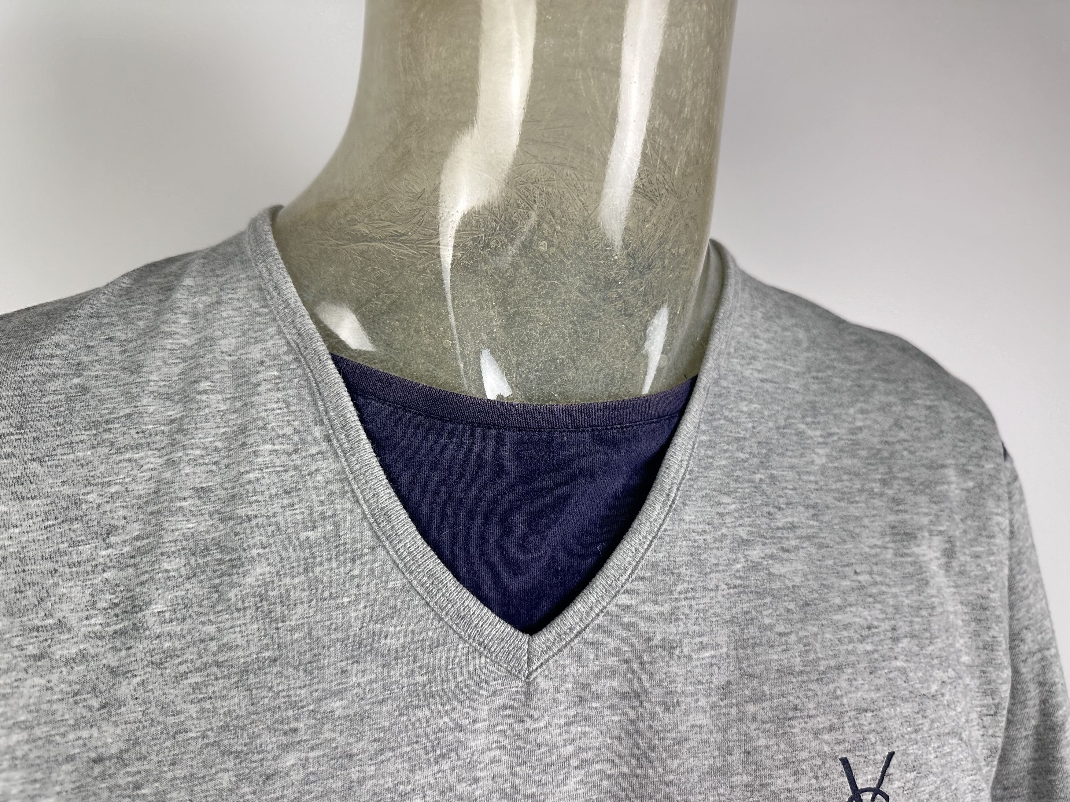 Vintage × Yves Saint Laurent Yves Saint Laurent T Shirt Logo Gray Blue Size L Mens Size US L / EU 52-54 / 3 - 4 Thumbnail