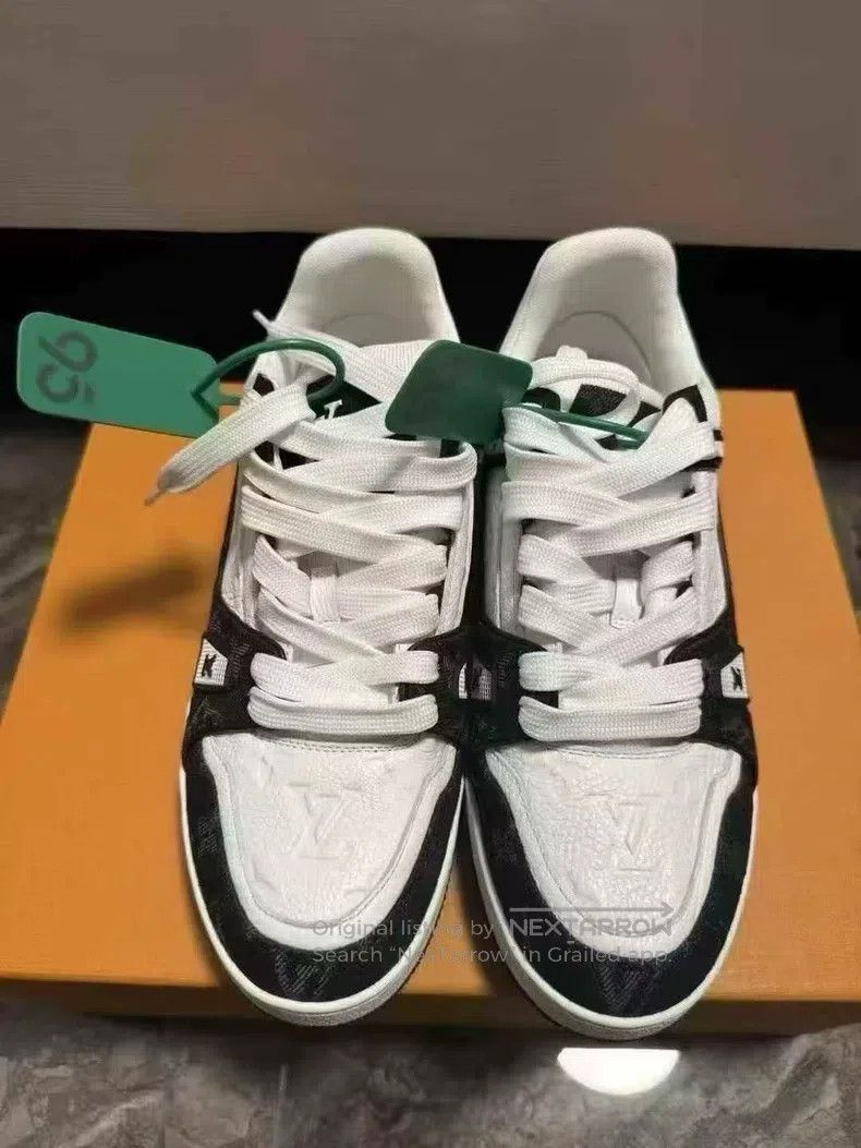 Louis Vuitton Louis Vuitton Black and white panda trainer shoes Size US 7 / EU 40 - 2 Thumbnail
