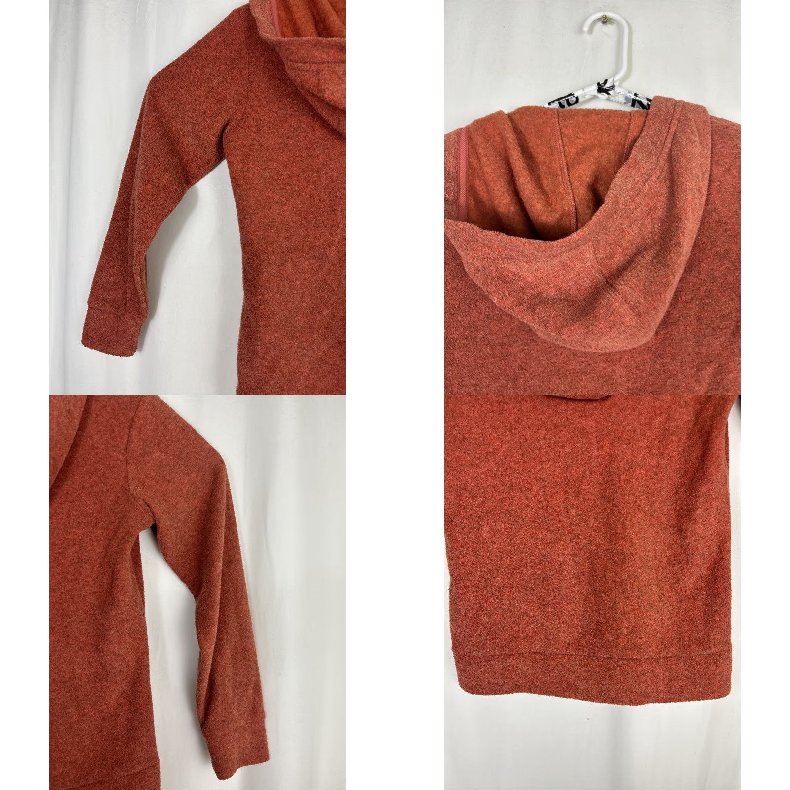 Merrell Merrell Women Hoodie XS Full Zip Fleece Polyester Orange Size XS / US 0-2 / IT 36-38 - 9 Thumbnail