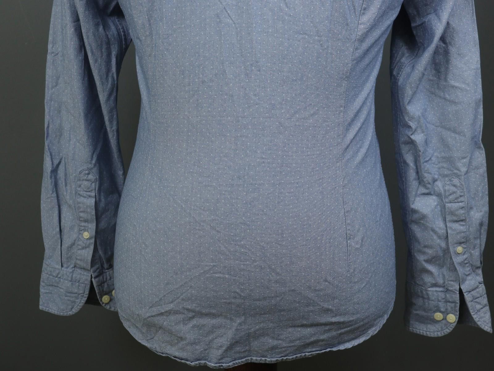 Eton Eton Blue Cotton Polka Dot Collared Dress Shirt Size 38 Size 38R - 9 Thumbnail