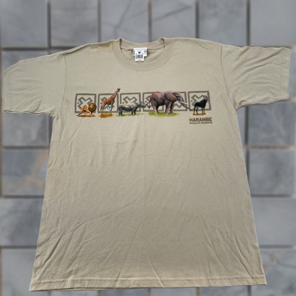 Disney Vtg Disney Harambe Wildlife Reserve Shirt Mens Large Animal Kingdom Safari Tee Size US L / EU 52-54 / 3 - 1 Thumbnail