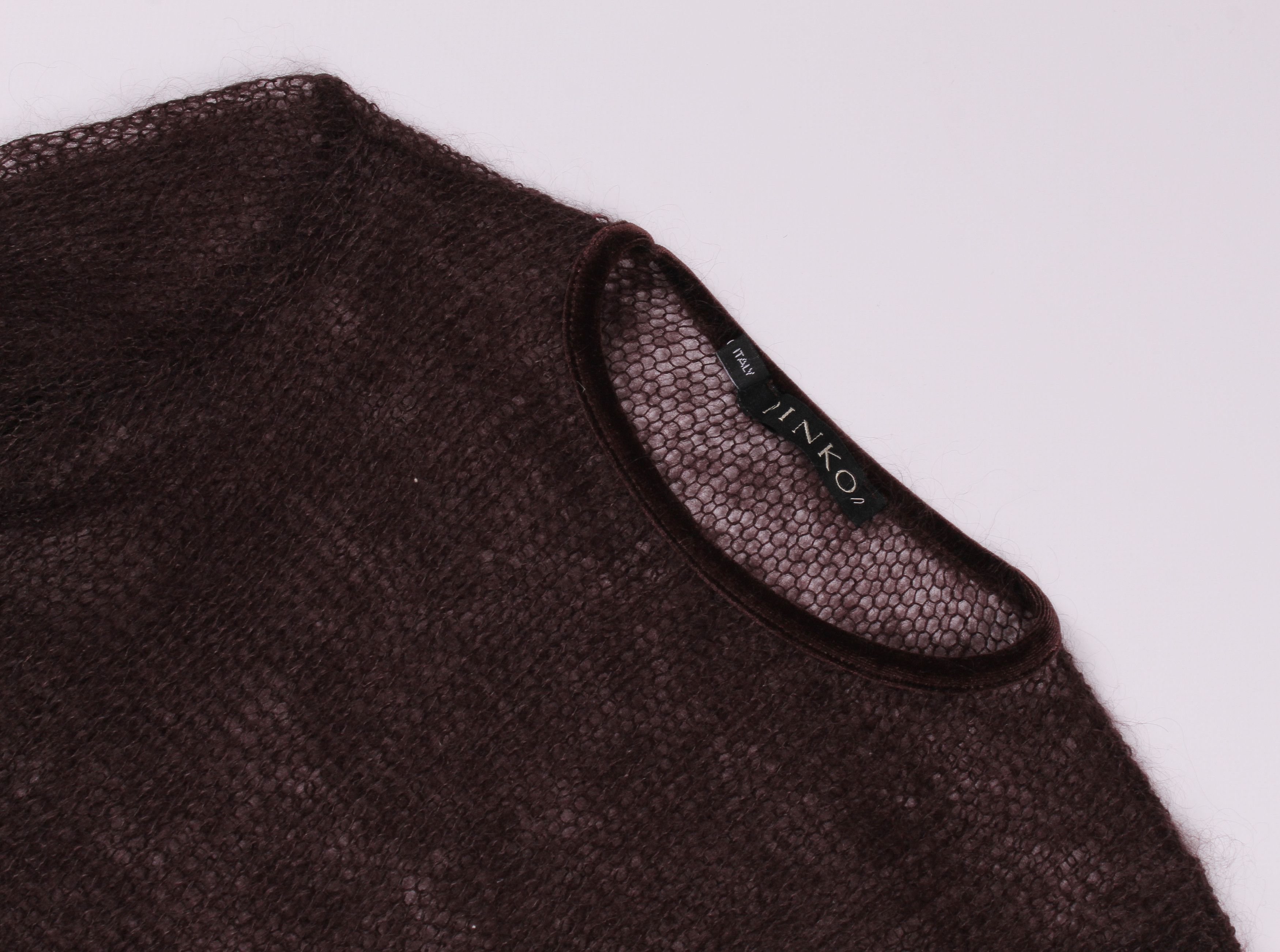 Pinko × Vintage Vintage Rare PINKO Y2K Net Knit Mohair Grunge Sweater Jumper Size S / US 4 / IT 40 - 2 Thumbnail